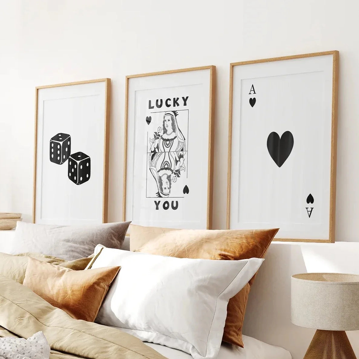 Trendiges Spielkarten-Wandkunst-Set mit 3 Drucken