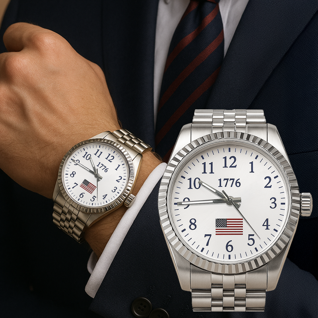 250. Jahrestag Amerikas – Silberne Heritage-Uhr von 1776