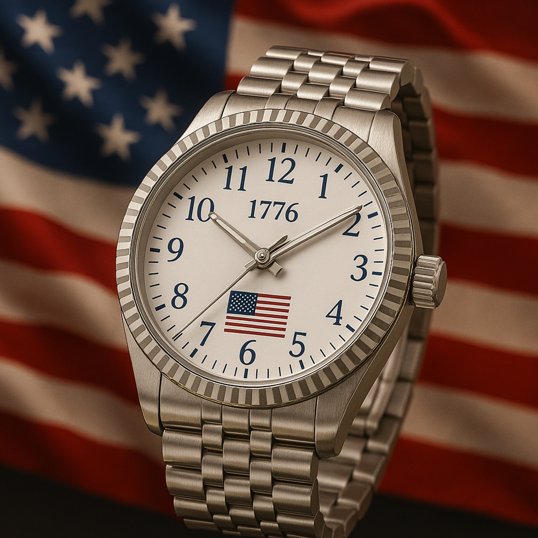 250. Jahrestag Amerikas – Silberne Heritage-Uhr von 1776