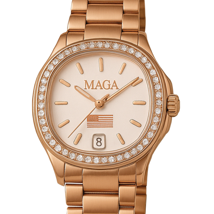 Roségoldene MAGA-Uhr
