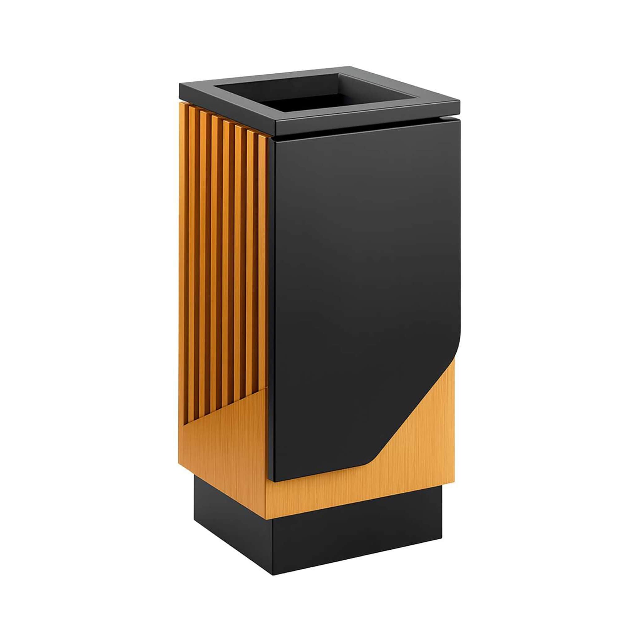 13-Gallon Heavy-Duty Commercial Outdoor Square Decorative Trash Can (SAK30467)