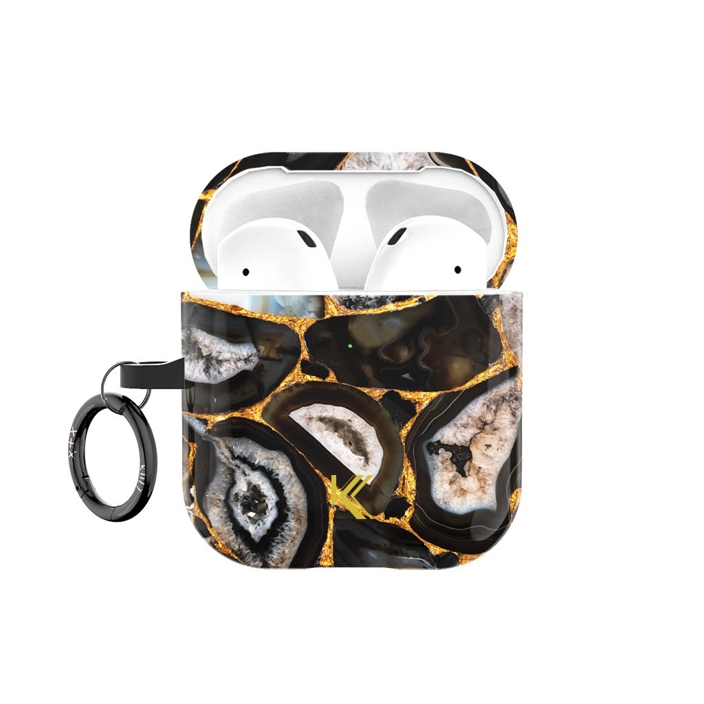 Glänzendes Onyx AirPods Case