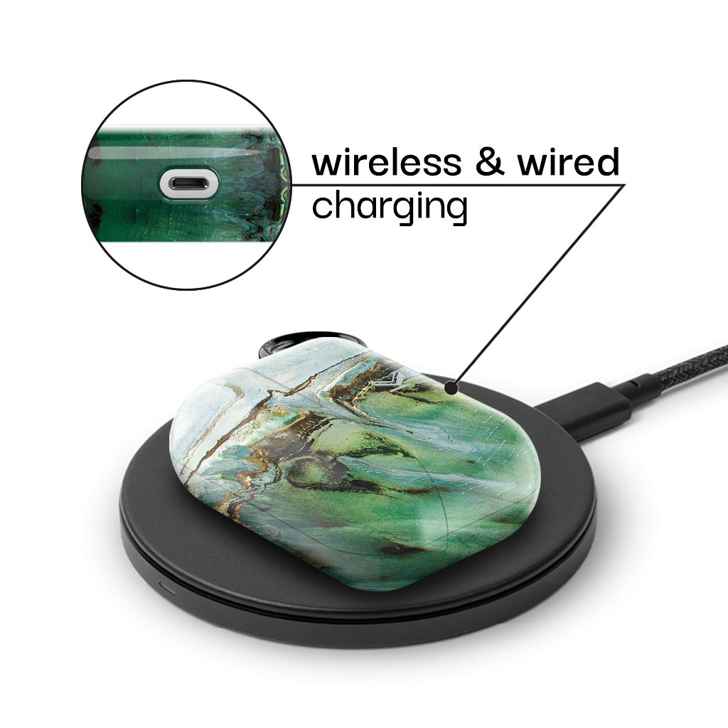 Polierte Jade AirPods-Hülle