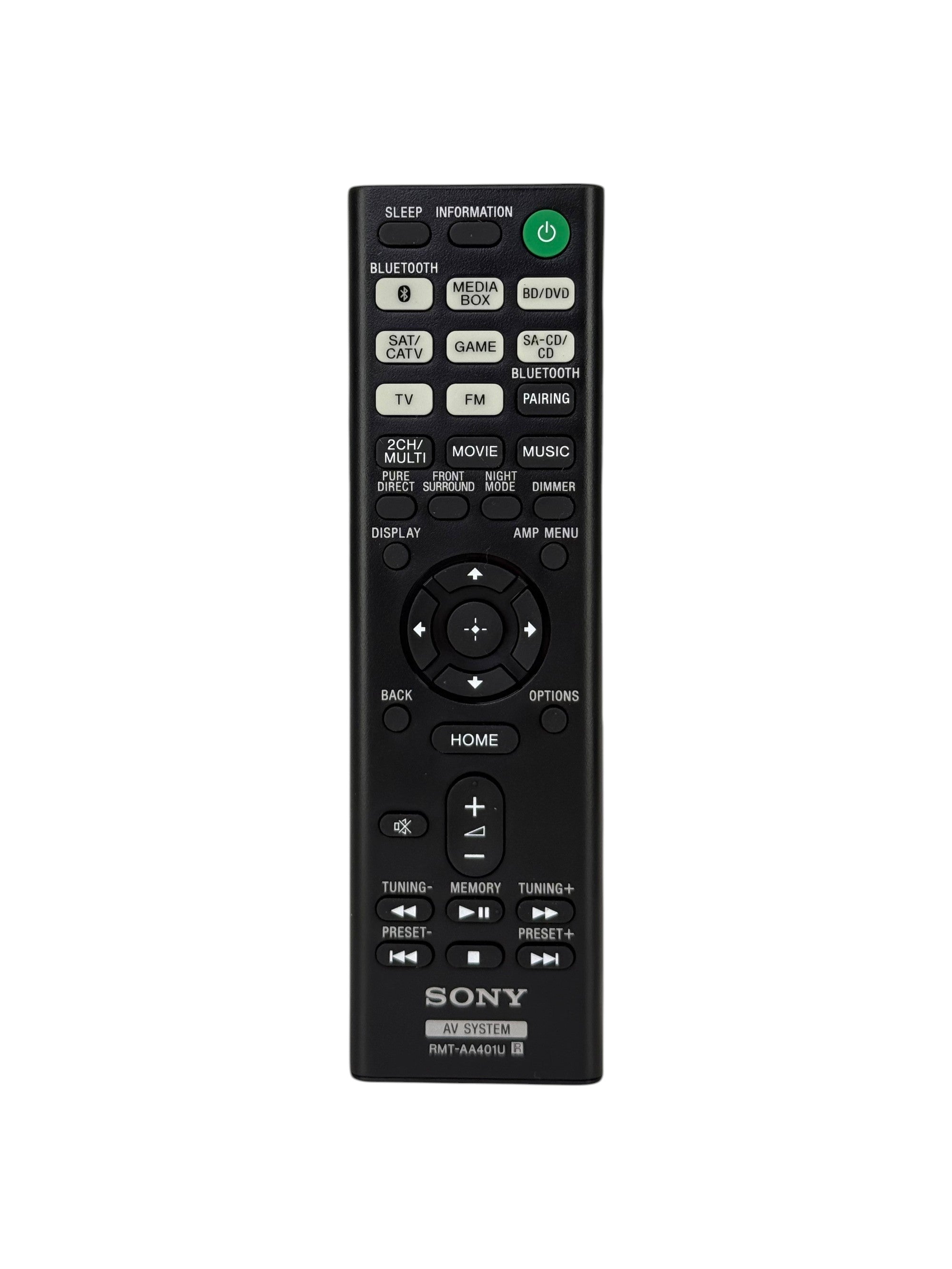 Sony RMT-AA401U A/V Receiver Remote Control - 1-493-370-11 | 1-4933-701-3 | 1-493-370-12