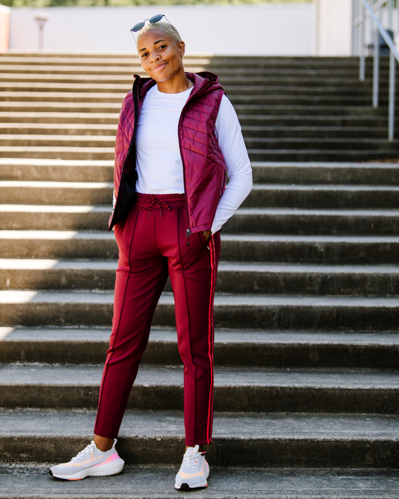 Powerstripe Mid Rise Track Pant 28" 7/8 Länge
