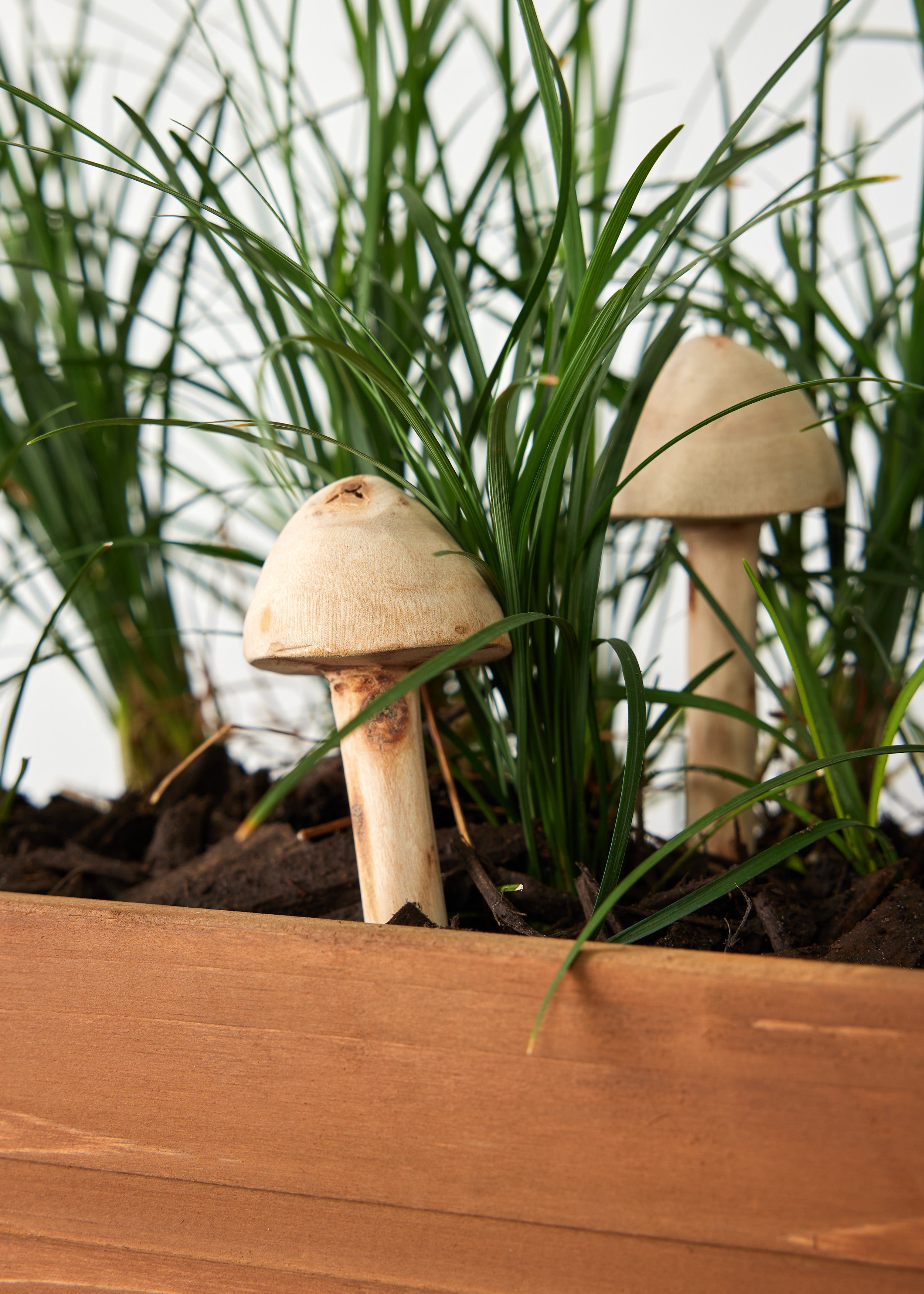 Gartenspieß aus Holzpilz