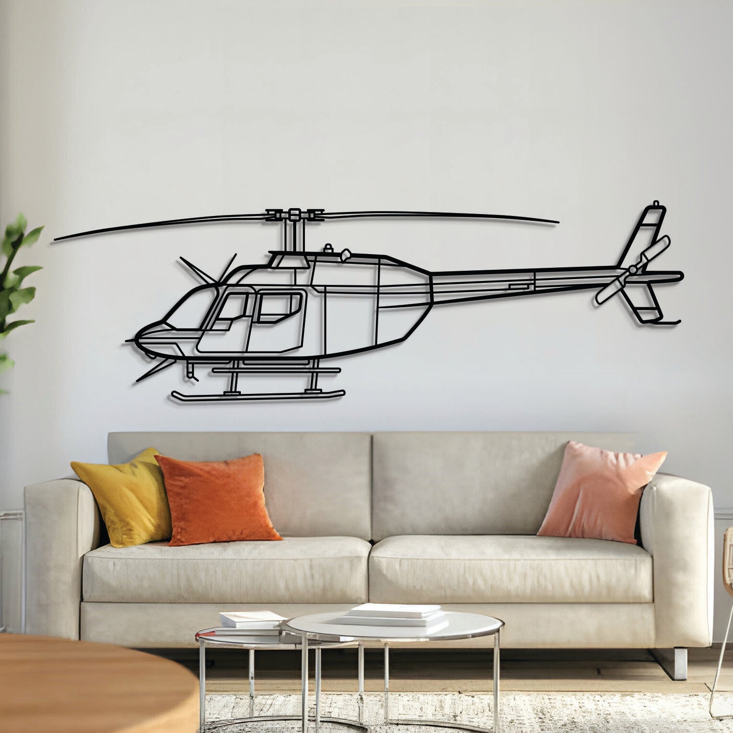 206 Metall-Flugzeug-Wandkunst - NCP0455
