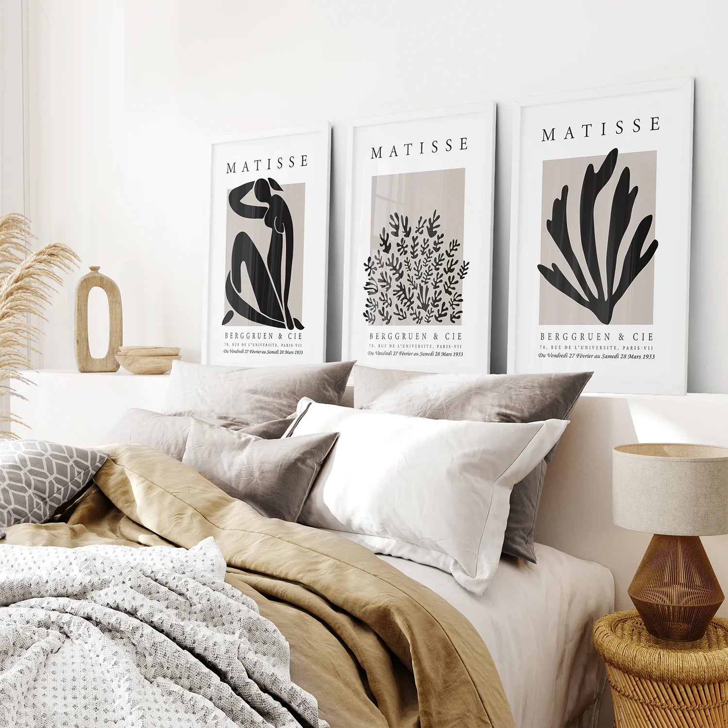 Henri Matisse La Gerbe Kunstdruck-Set – 3 Vintage-Drucke