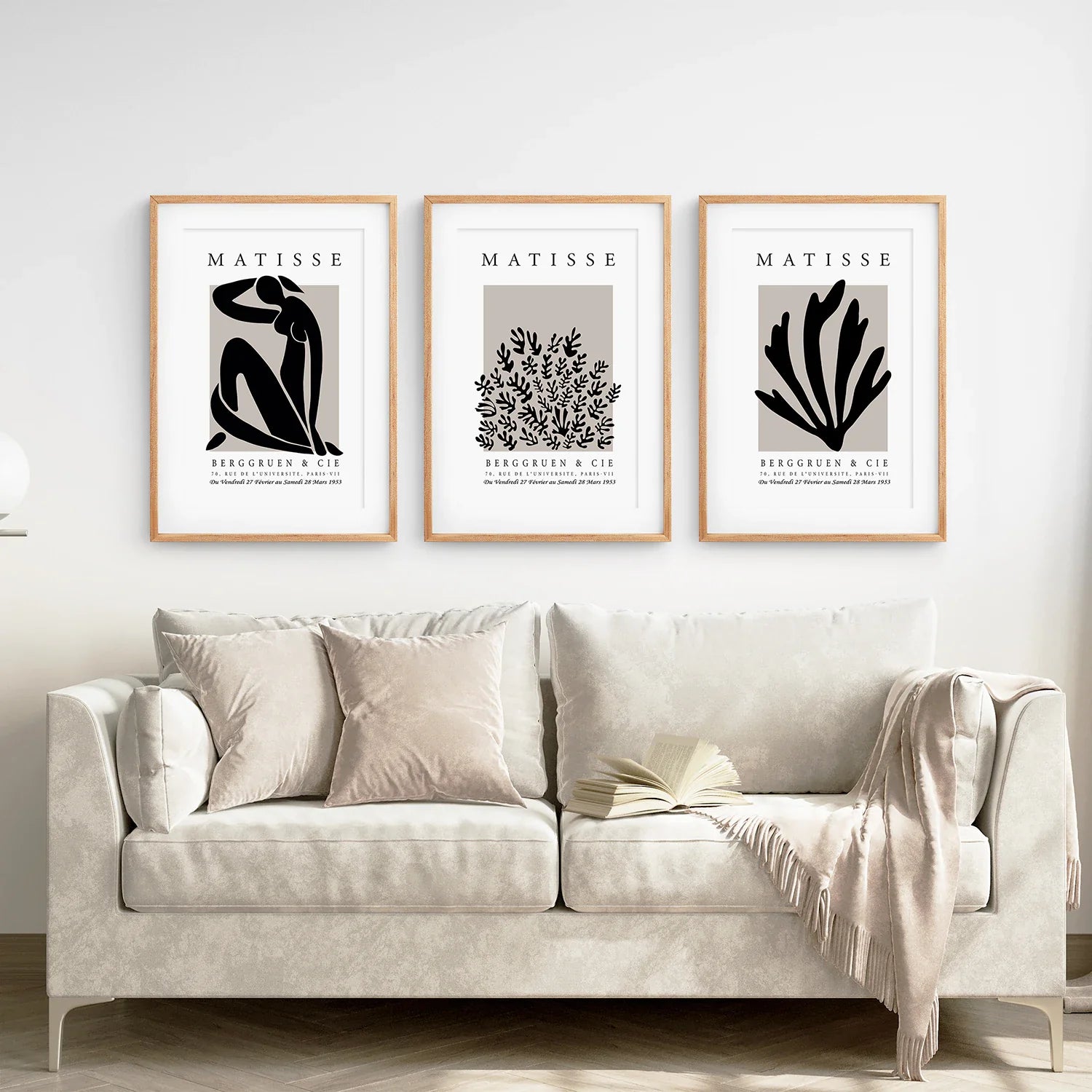 Henri Matisse La Gerbe Kunstdruck-Set – 3 Vintage-Drucke