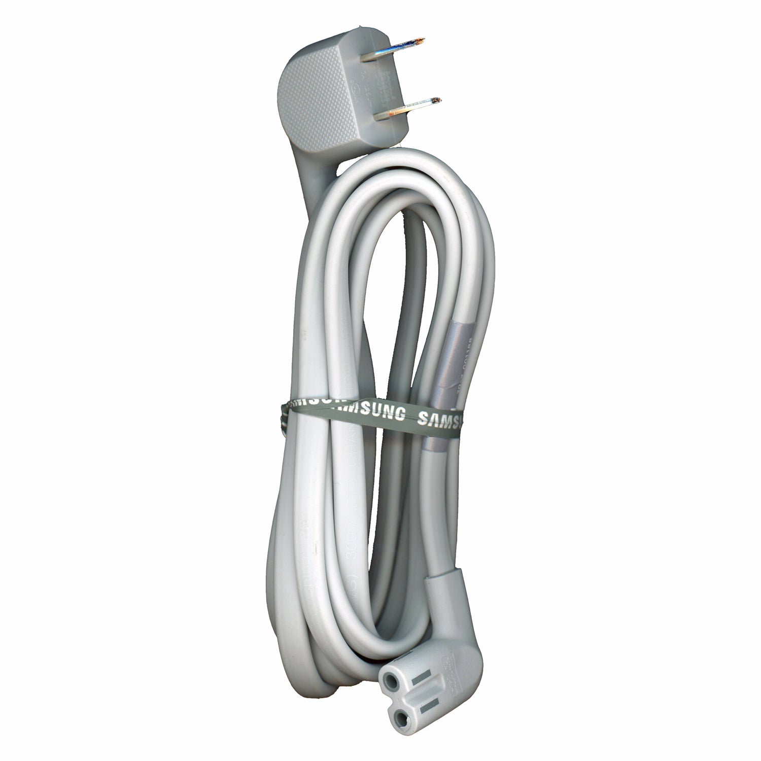 Substitute for Samsung 3903-001188 Gray AC Power Cable | 5 ft - C7 Elbow Figure 8 to Elbow 2-Prong | Non-Polarized – 3903-001188