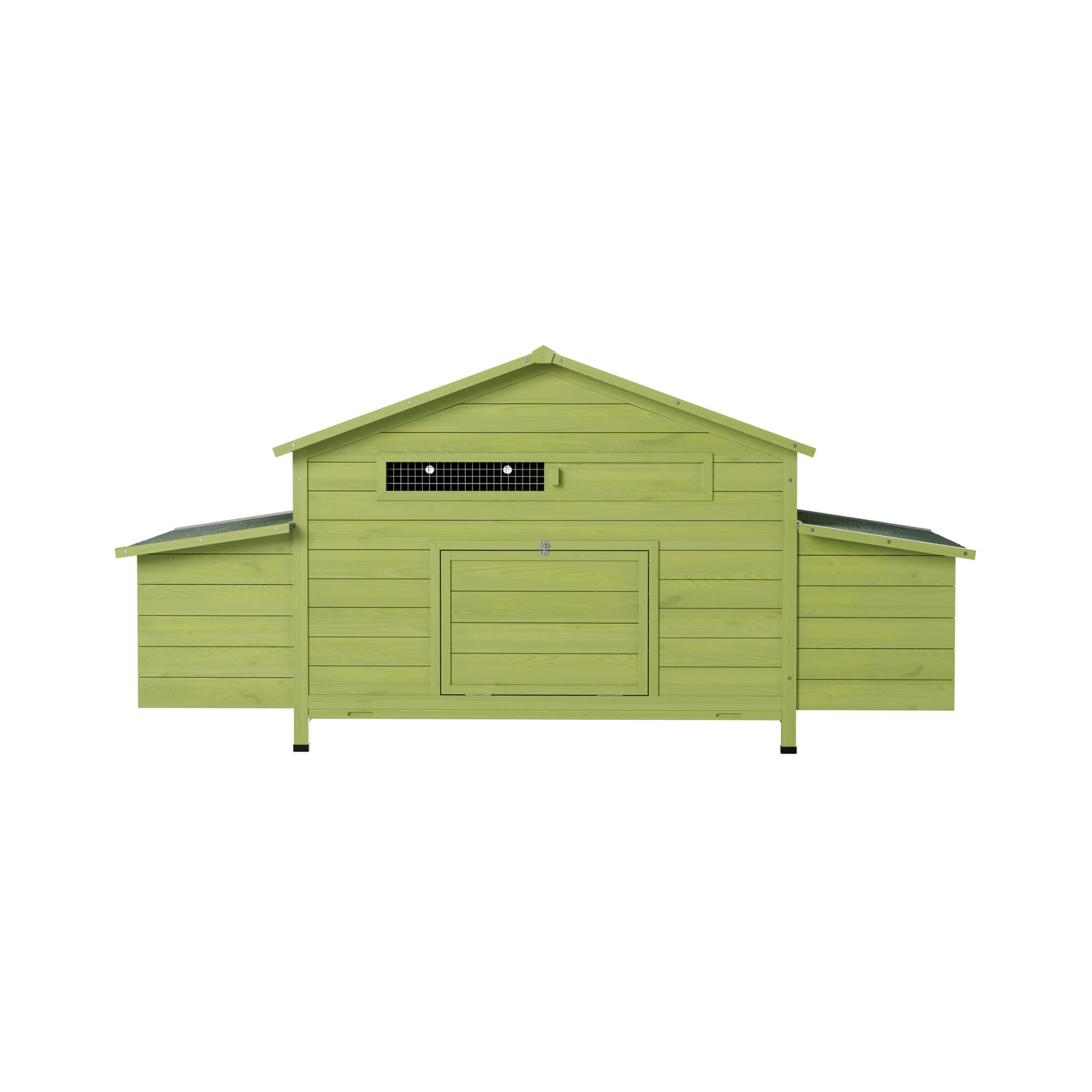 70-Inch Wooden Chicken Coop With Nesting Box, Perch, And Run Doors (SAK74619)