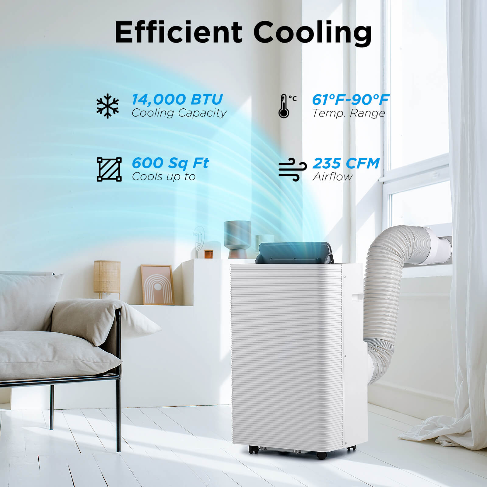 Finnmark 14,000 BTU WiFi Portable Air Conditioner