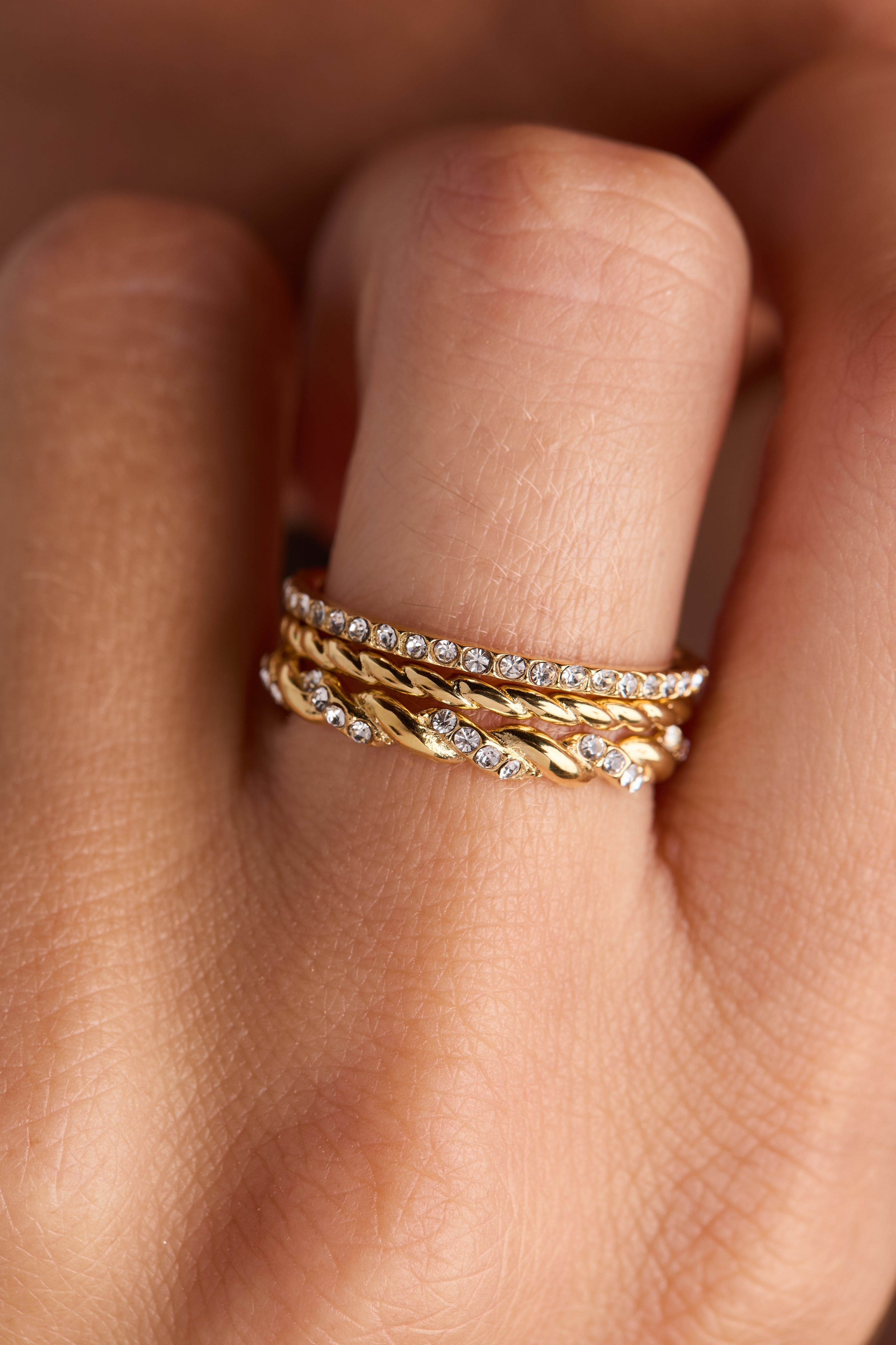 Seil-Stapelring-Set, 3-teilig