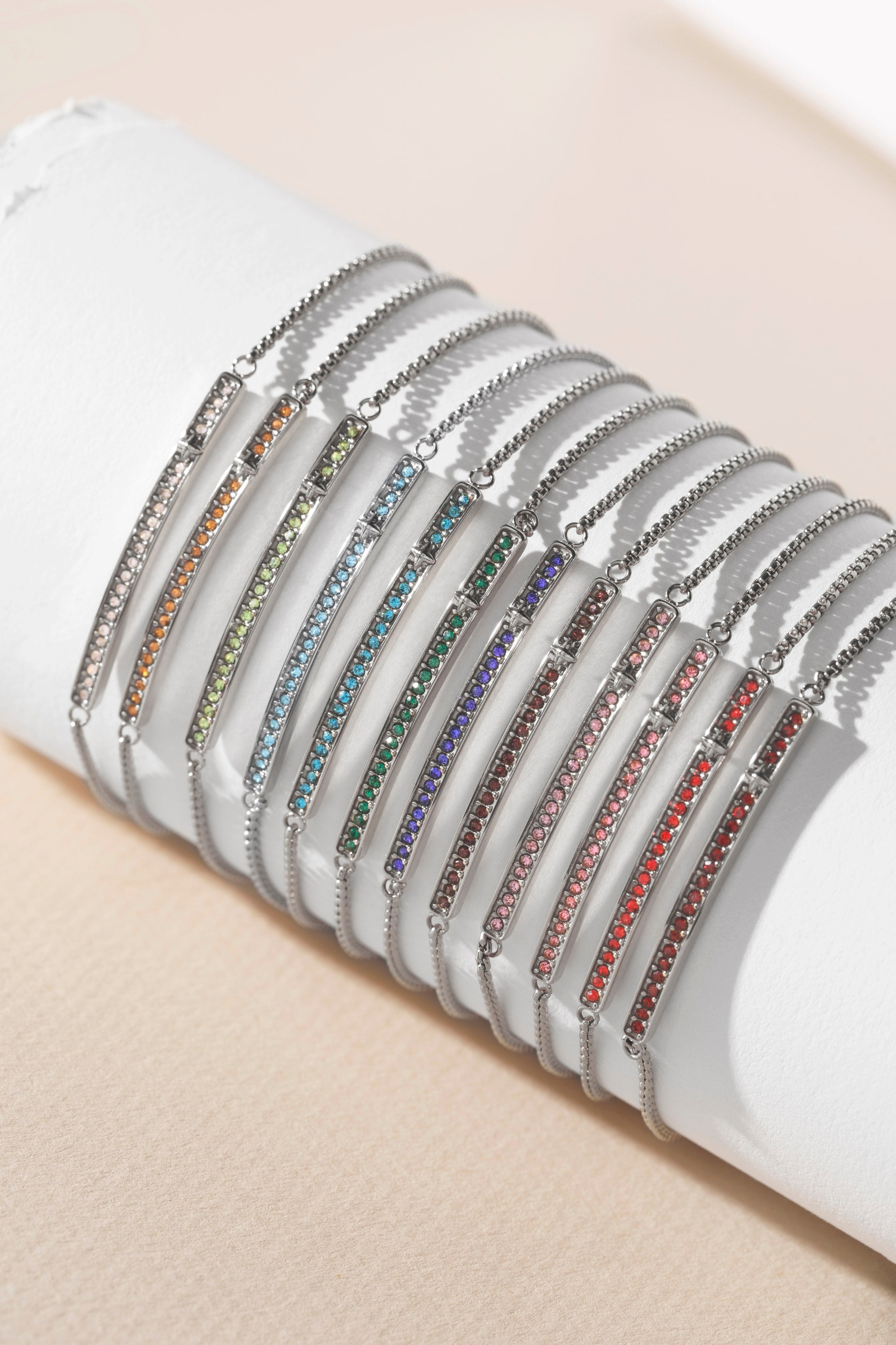 October Everyday Birthstone Pave Bolo Bracelet