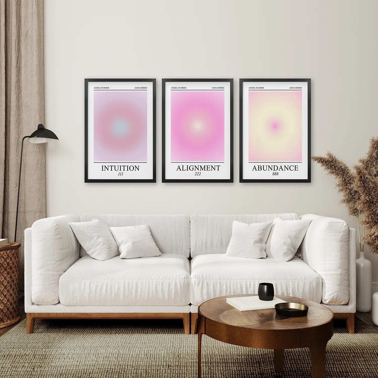 Aura-Energie spiritueller Gradienten-Wandkunst-Set
