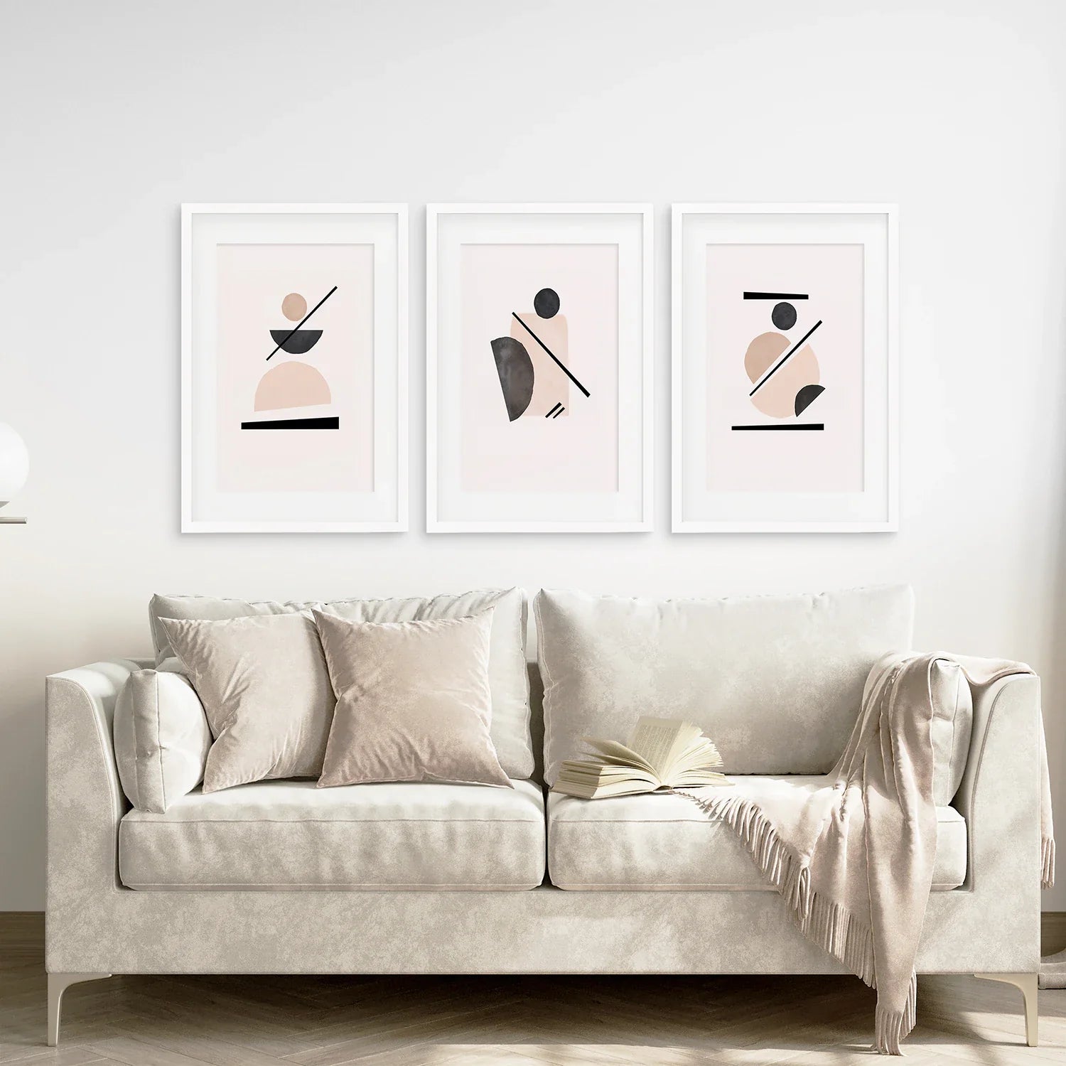 Mid-Century Modern Art-Set: 3 geometrische abstrakte Drucke
