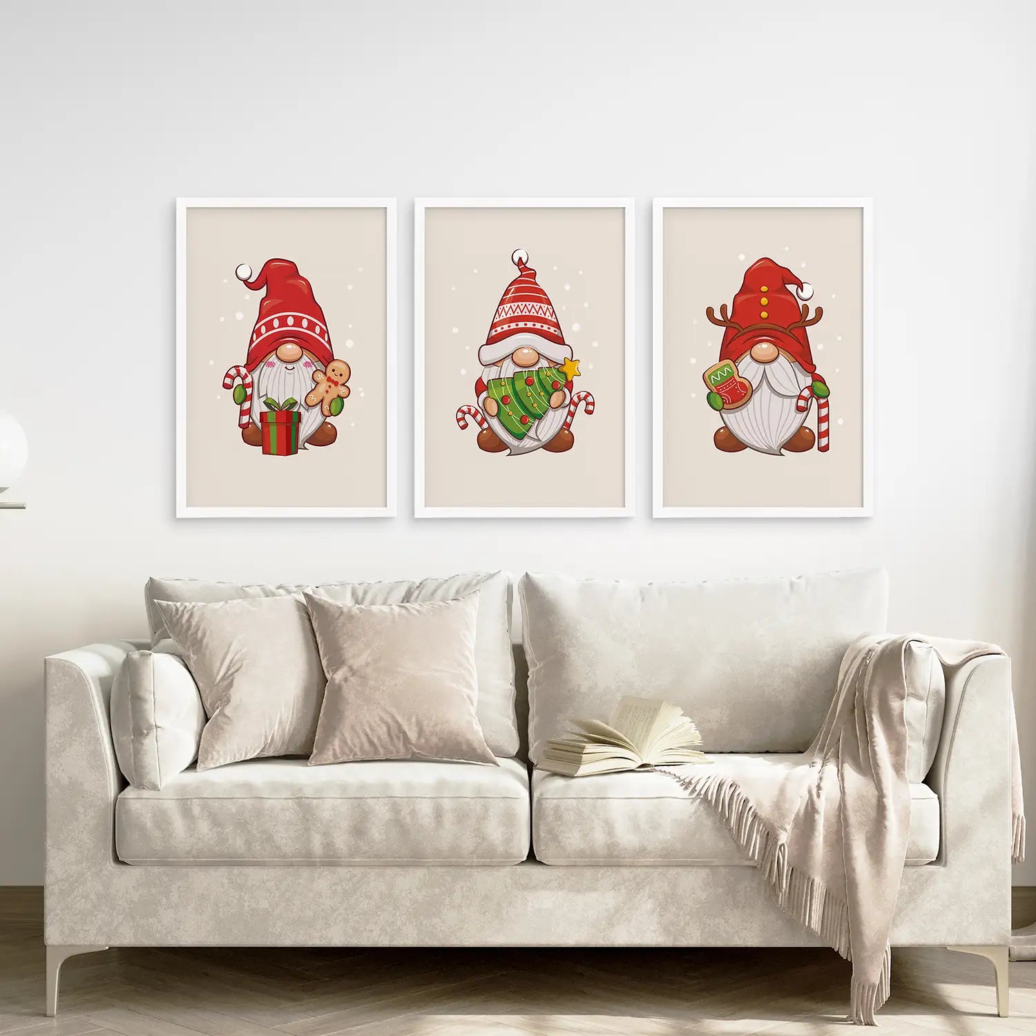 Weihnachtswichtel Kinderzimmer Deko Wandbild Set