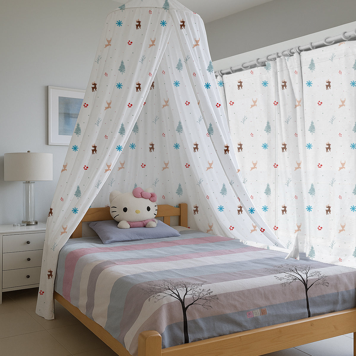 Christmas Raindeer Printed Canopy