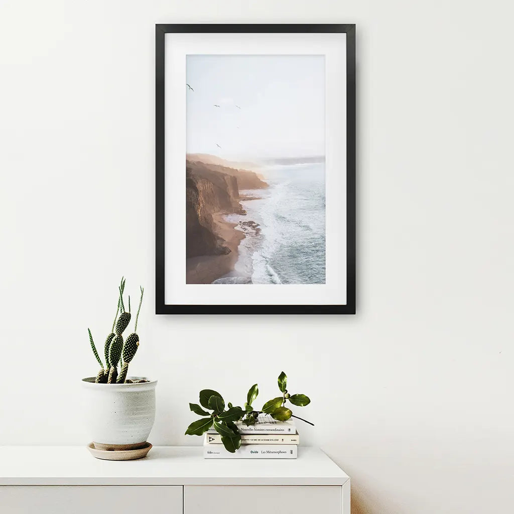 Poster: Küstenklippe und Meeresfelsen