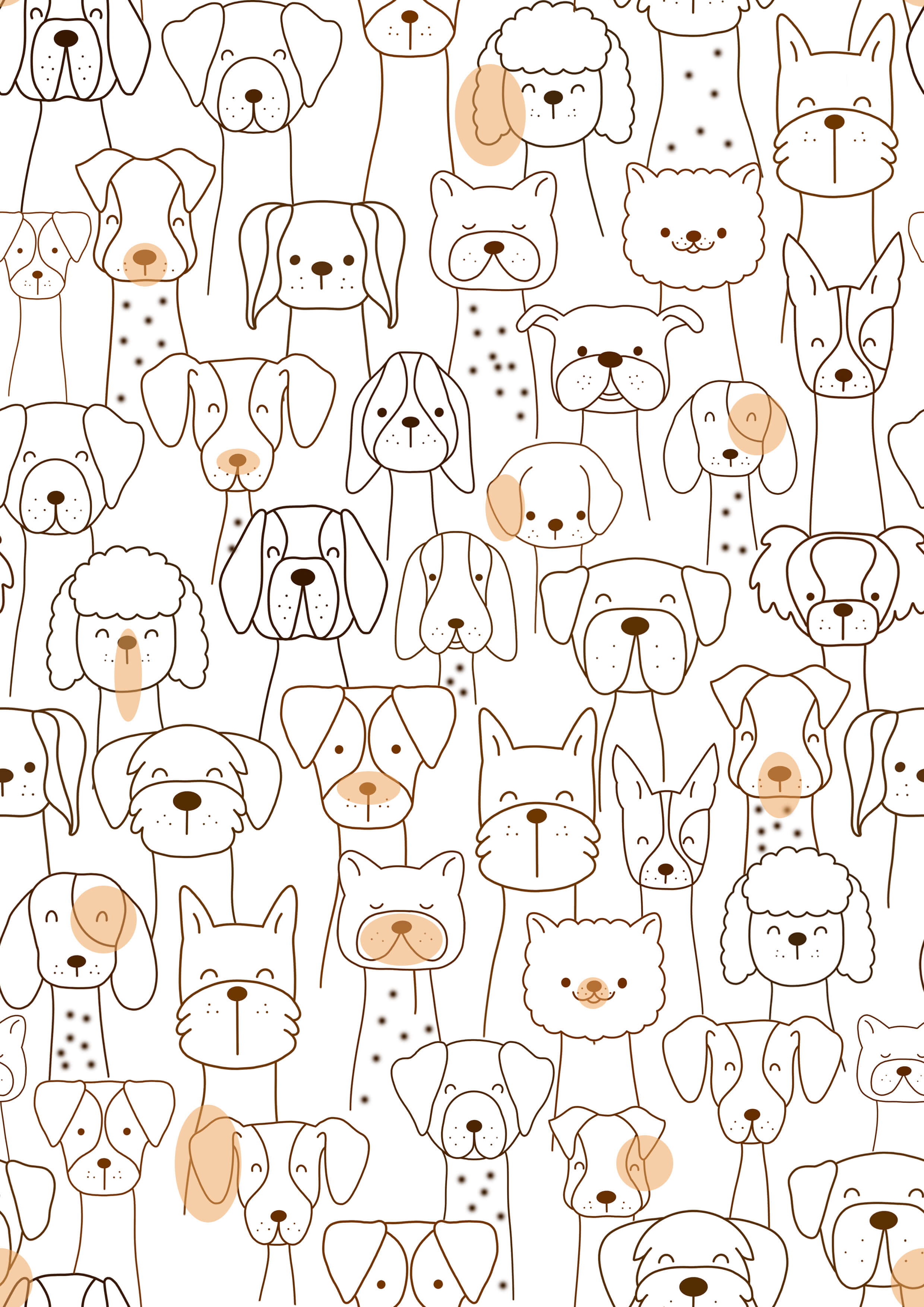 Cute Dogs Printed Canopy