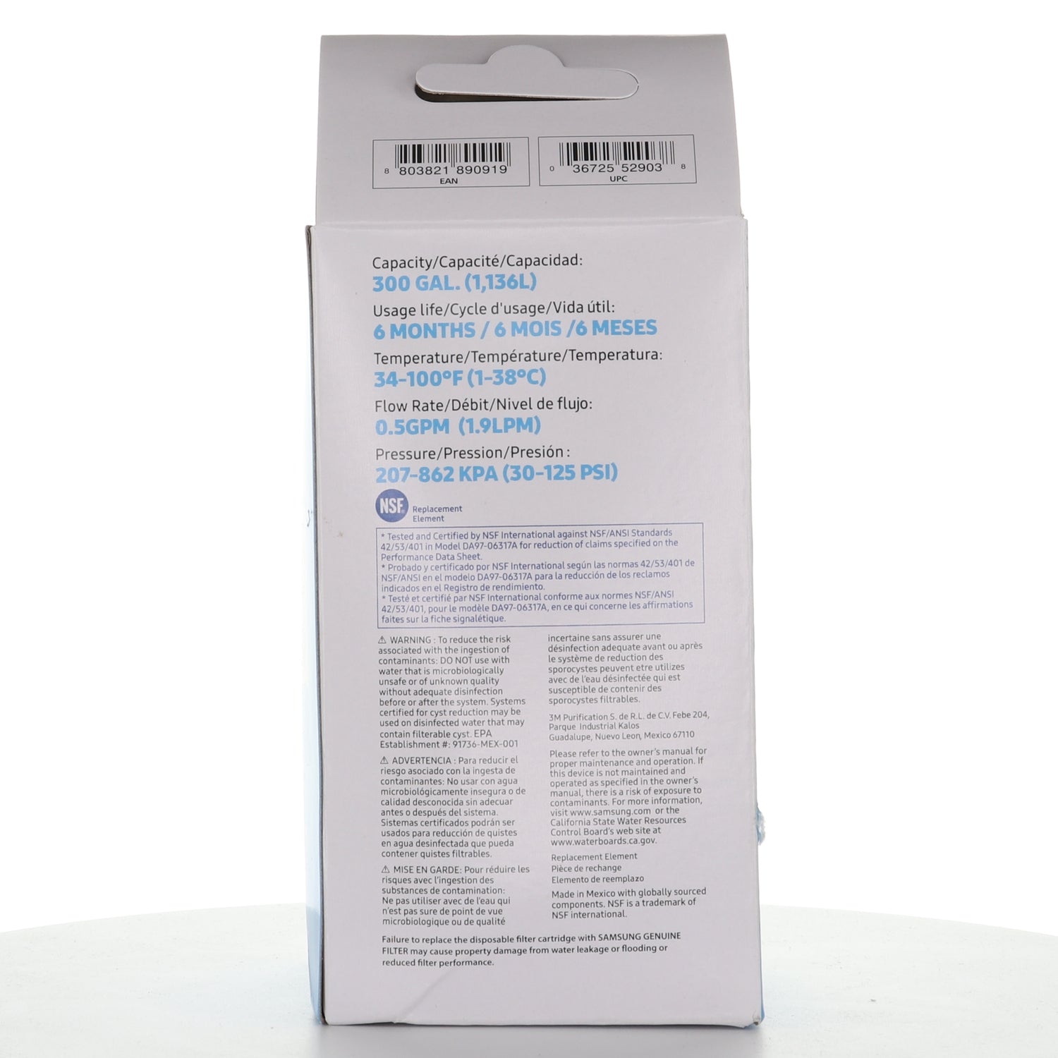 Samsung HAFIN2/EXP Original Ersatz-Kühlschrankwasserfilter – DA29-00003G (neue Version)