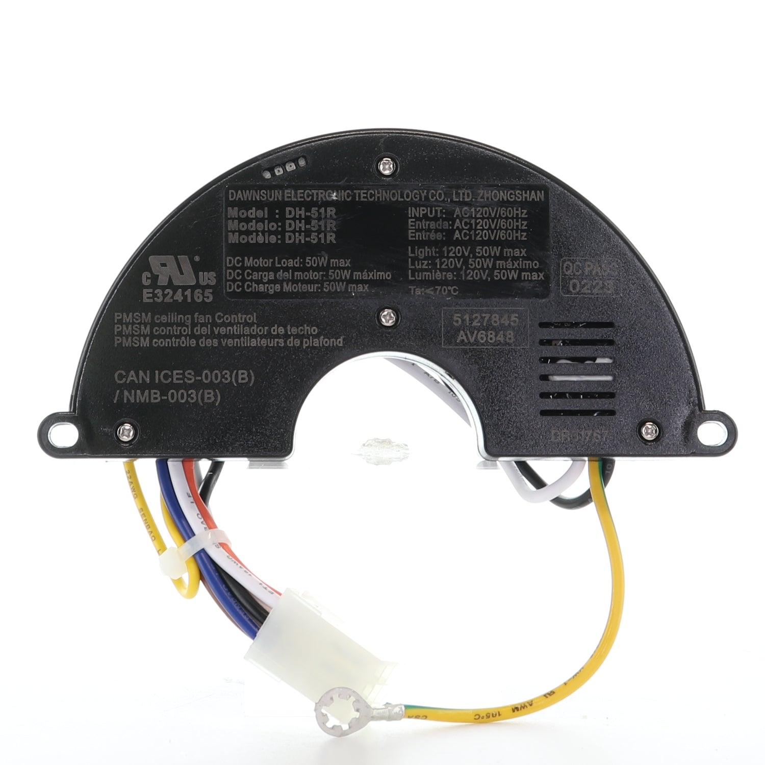 Harbor Breeze DH-51R DC Ceiling Fan Receiver | 60 Inch | Arbormere | Outermark | 6 Speed - 5127845