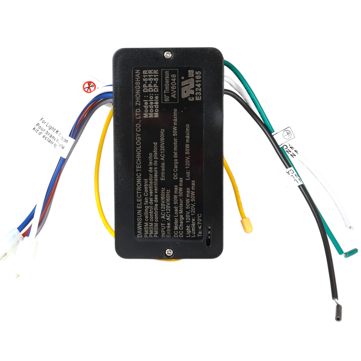 Anderic DP-51R DC Motor Ceiling Fan Receiver for Home Decorators Collection Kayden, Makenna, and Everaine Ceiling fans - DP51R