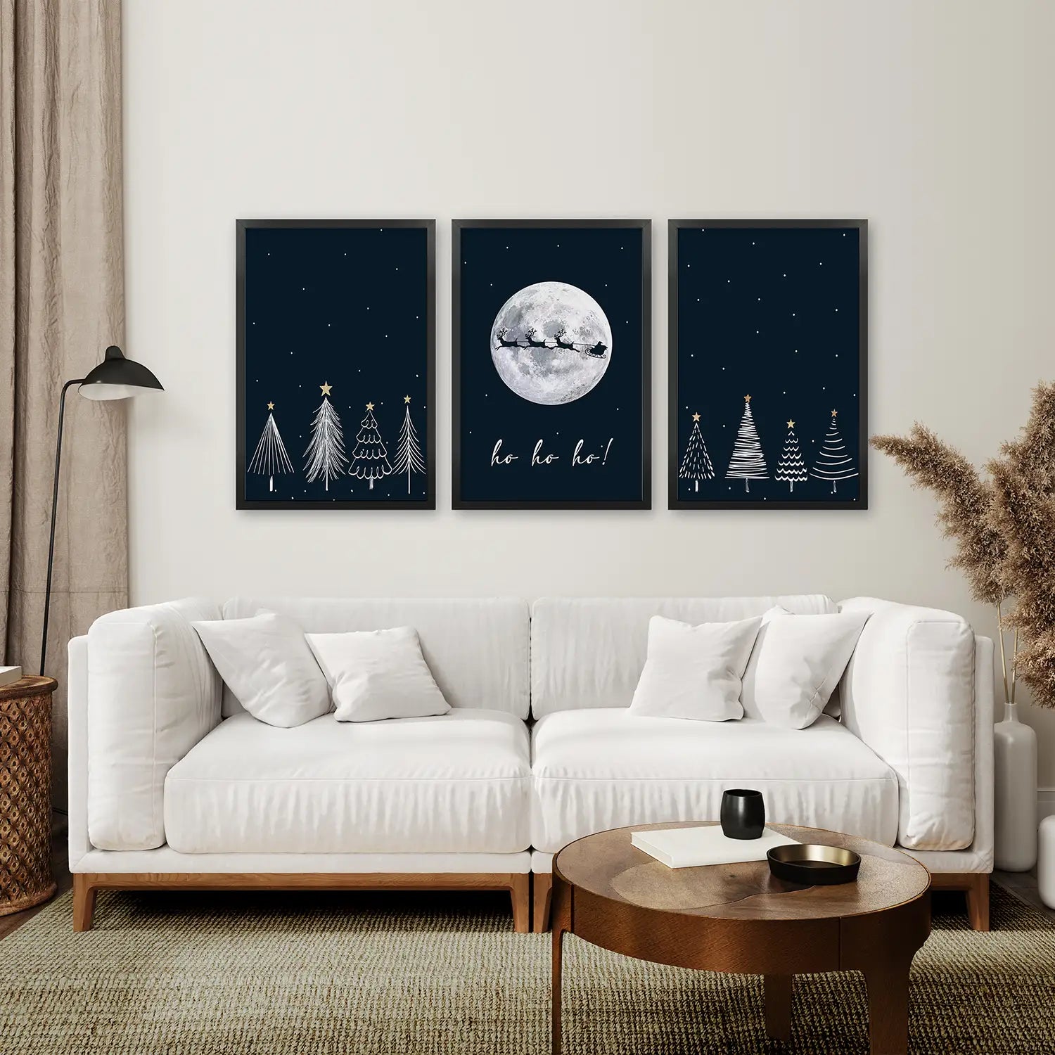 Winter Nordische Landschaft Weihnachts-Set aus 3 Drucken