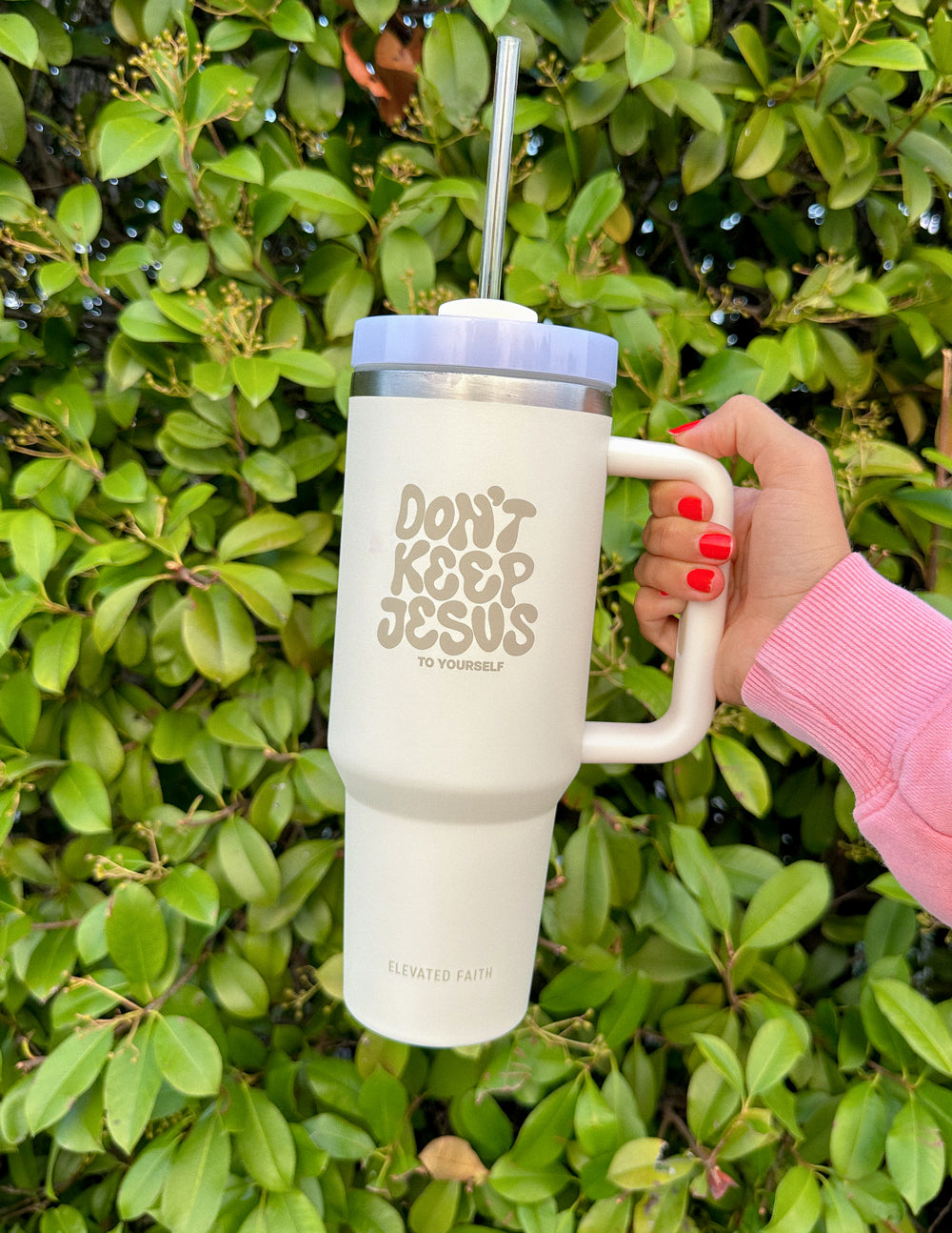 „Behalte Jesus nicht für dich allein“ 40-oz-Becher