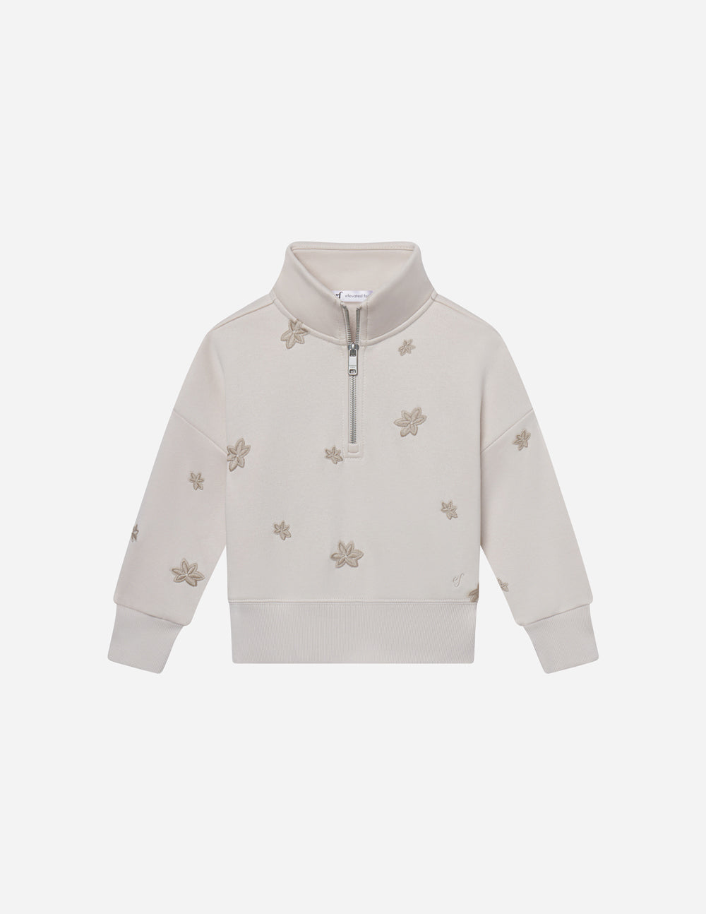 Blumenmuster Kinder-Half-Zip