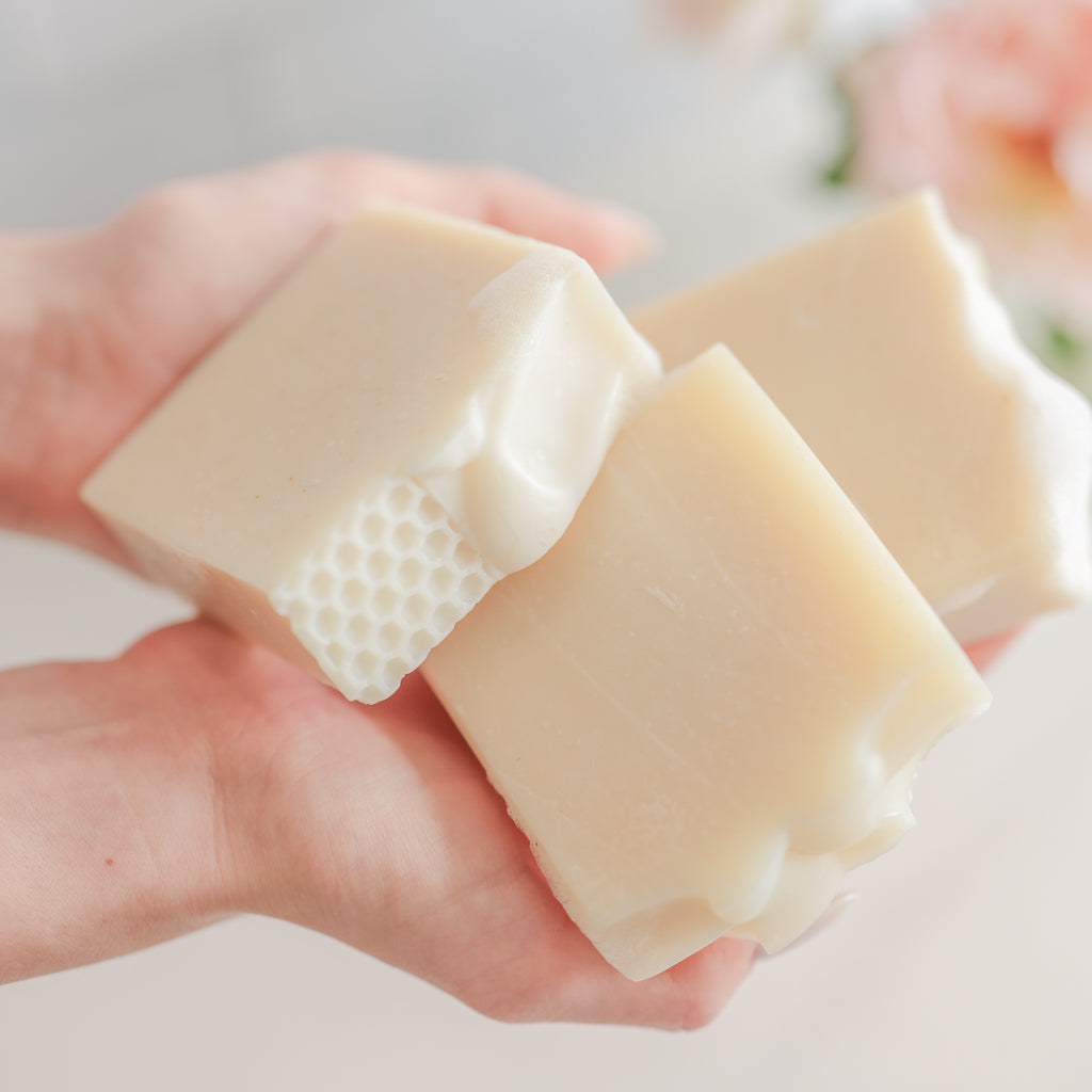 Fragrance Free Handmade Tallow + Goat Milk Soap Bar Trio