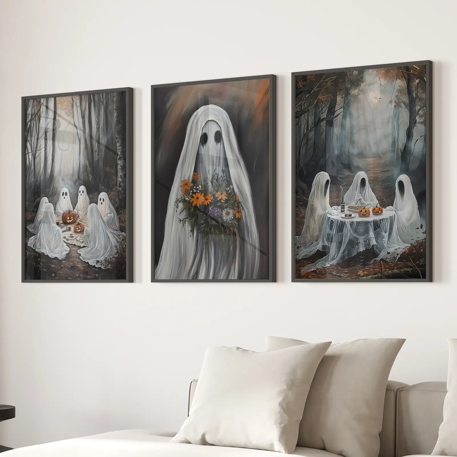 Moody Halloween Geister Trendiges Wandkunstposter