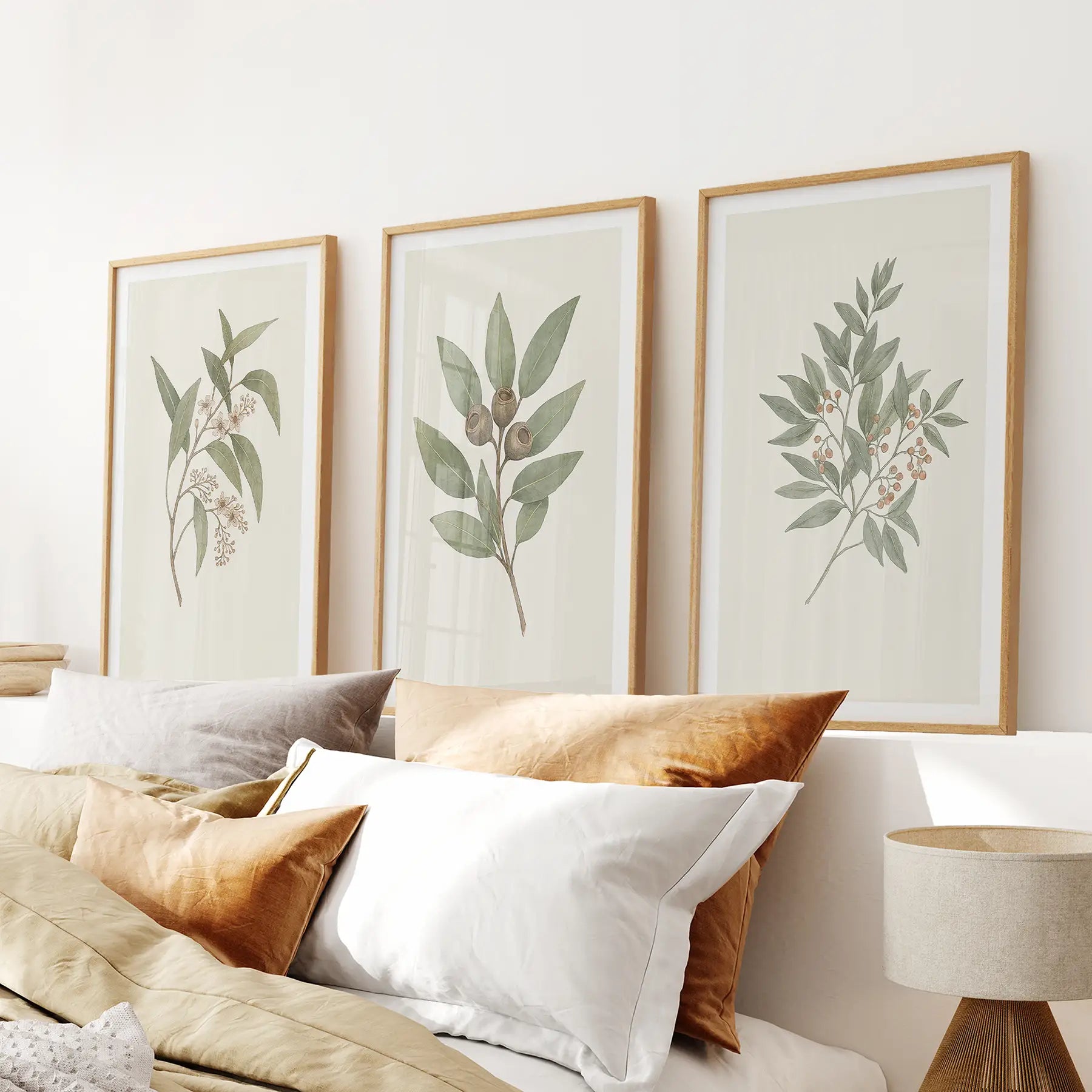 Vintage Neutral Botanische Wandbilder-Set
