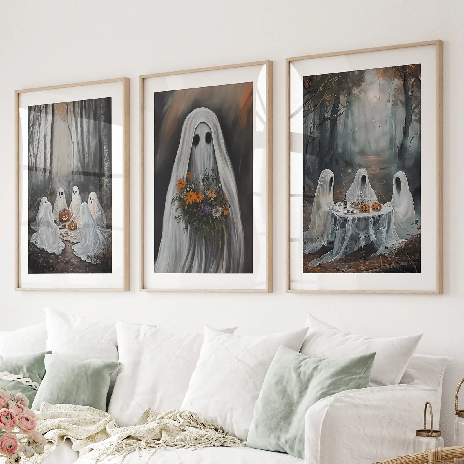Moody Halloween Geister Trendiges Wandkunstposter