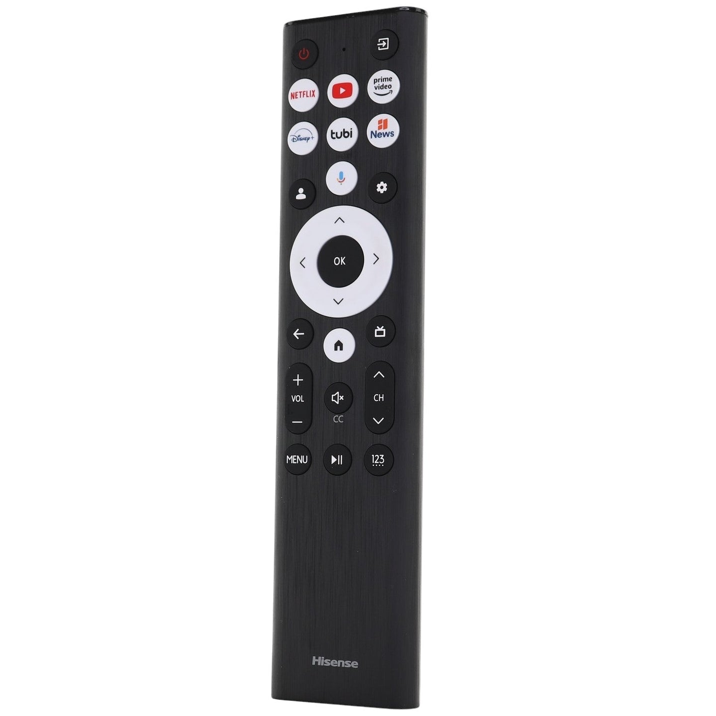Hisense ERF6B80HL Google Voice TV Remote Control | RF585A-T1-03 | A7 Series | U8 Series - ERF6B80HL