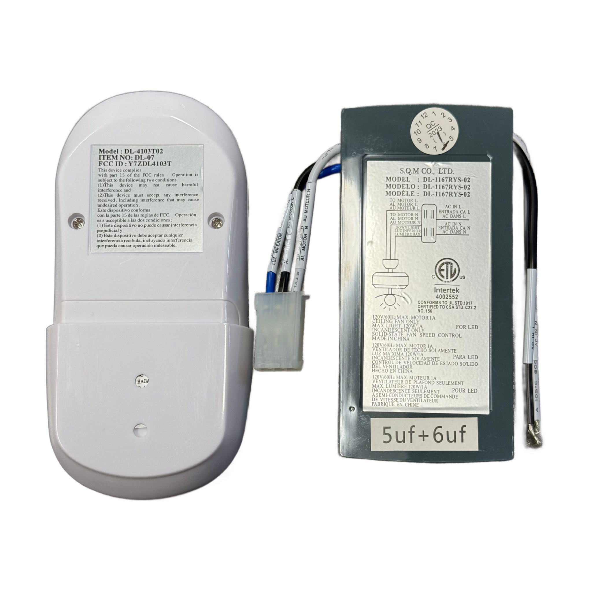 Hampton Bay Caprice 52 in. Ceiling fan 3-Speed Remote Control and Receiver Kit - 13431105100900