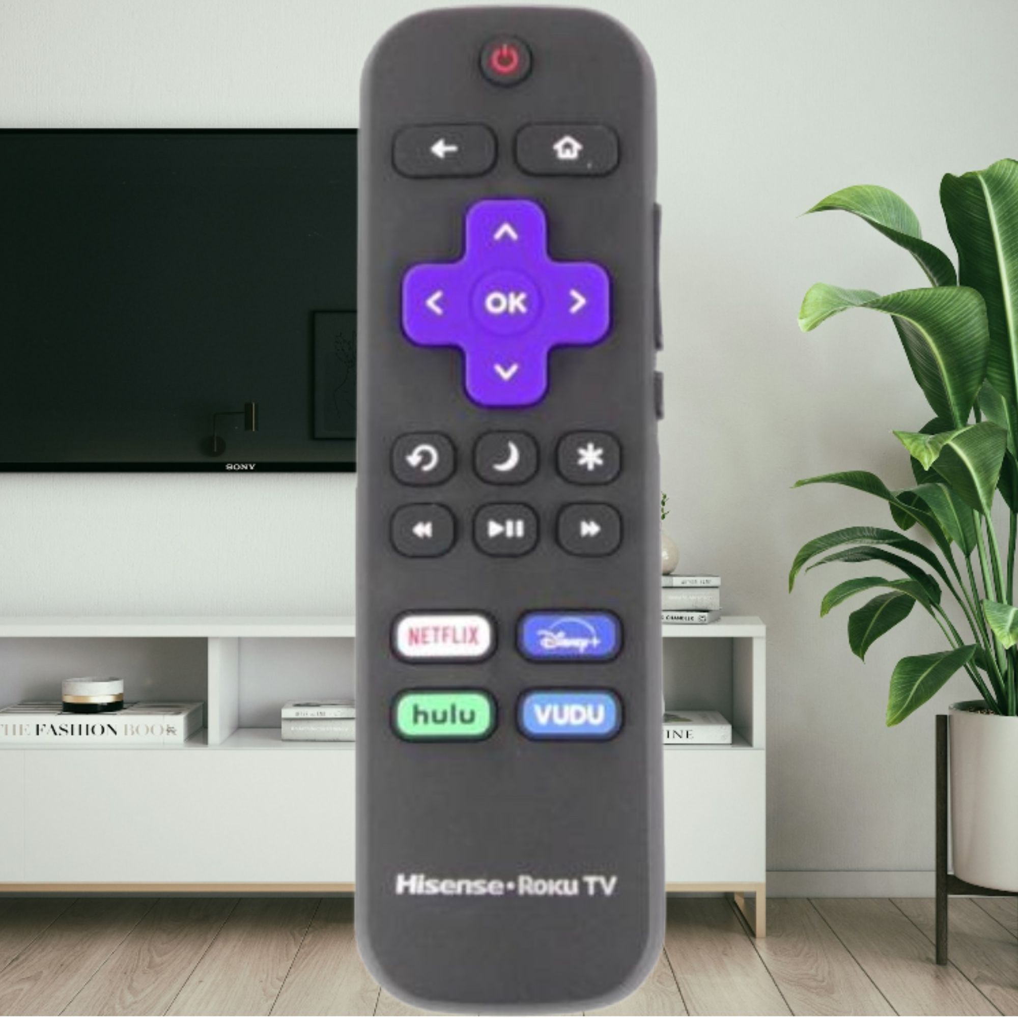Hisense 269770 Roku TV Remote Control | Netflix | Disney+ | Hulu | Vudu | IR - 269770