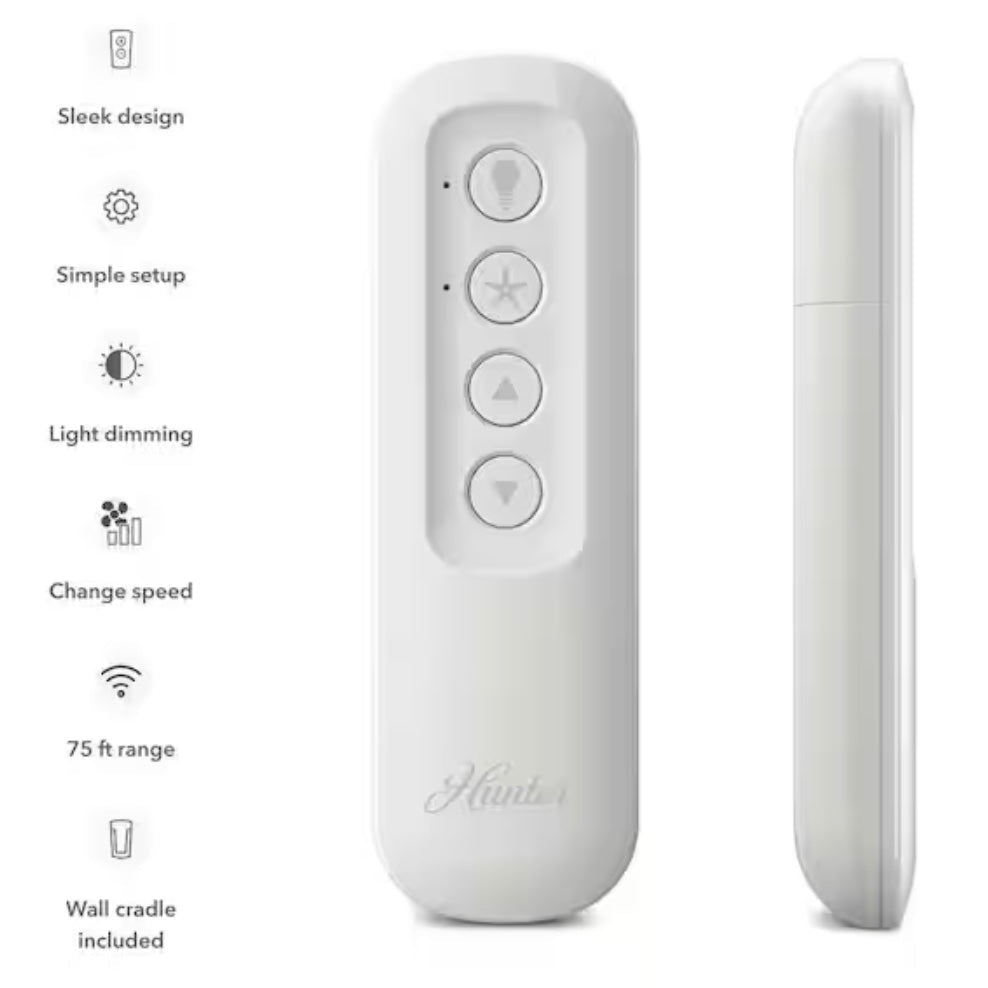 Hunter Universal 3 Speed Ceiling Fan Kit with Handheld Remote Control - White - Damp Rated - 99392