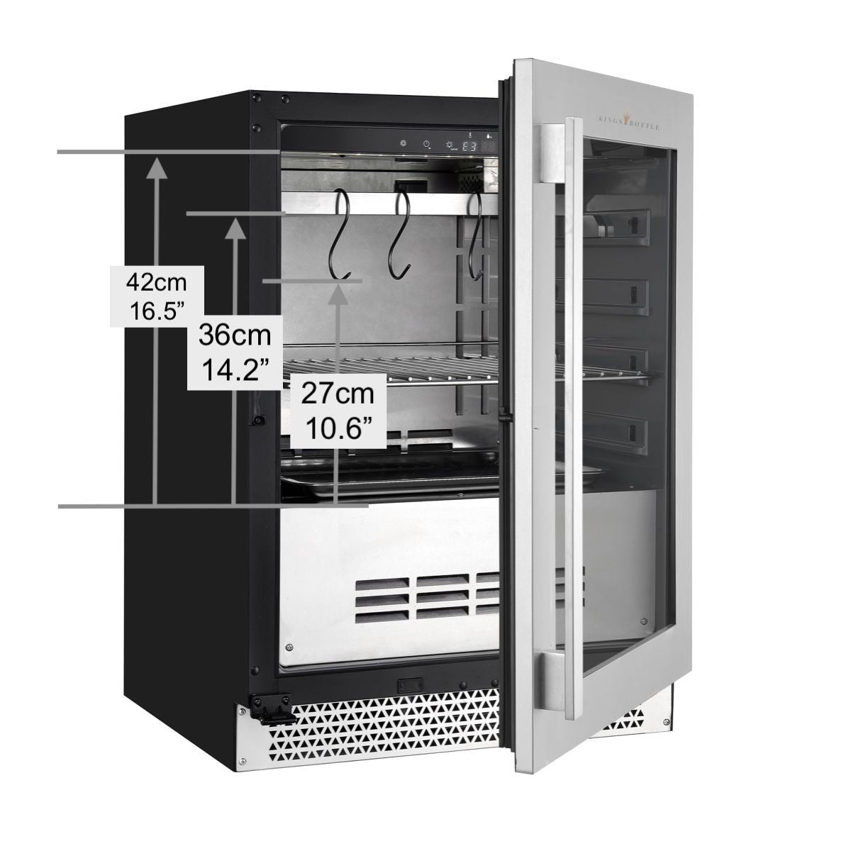 24″ Glass‑Door Meat Aging Fridge