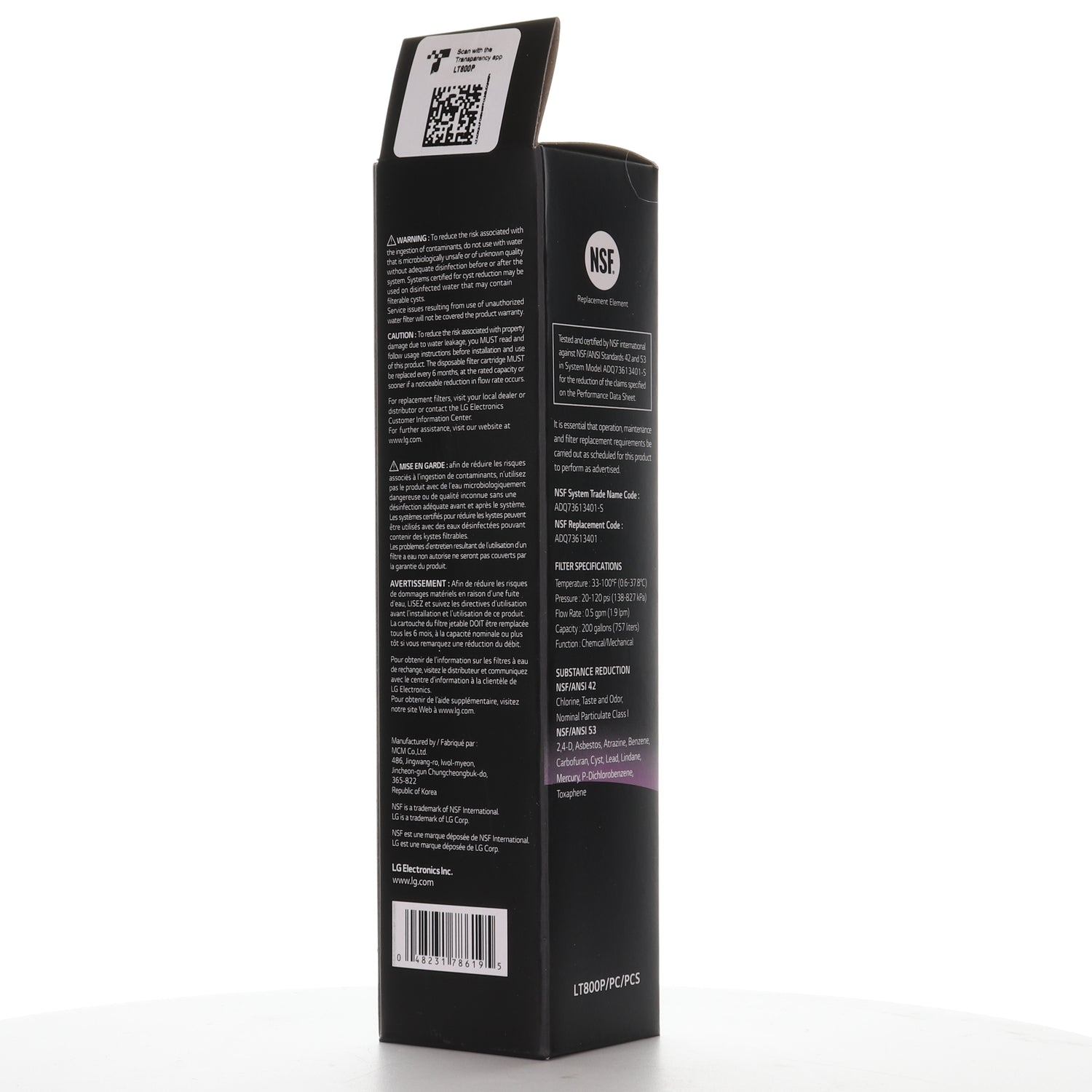LG LT800P Original Kühlschrank-Wasserfilter Ersatzkartusche - ADQ73613408