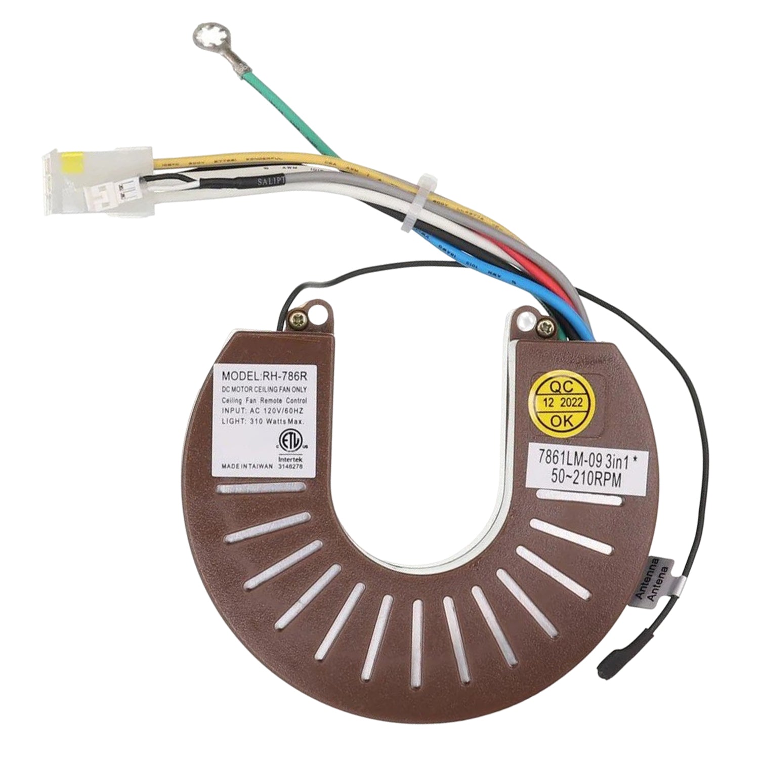Anderic RH786R Replacement Ceiling Fan Receiver for Casablanca Stealth, Panama, Holliston | RH-786R, 7861LM-09