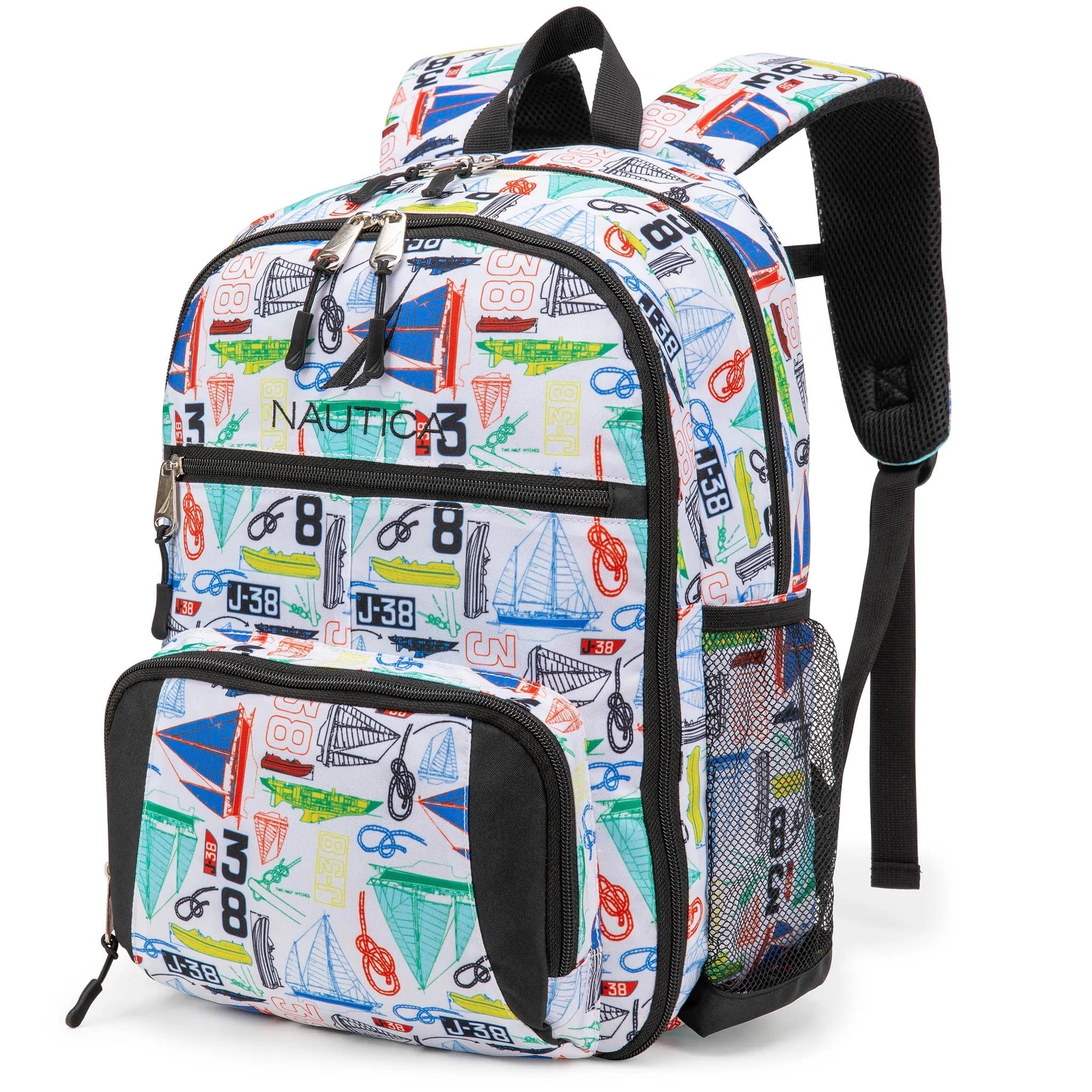 Kinderrucksack für die Schule | Segelboote | 40 cm hoch
