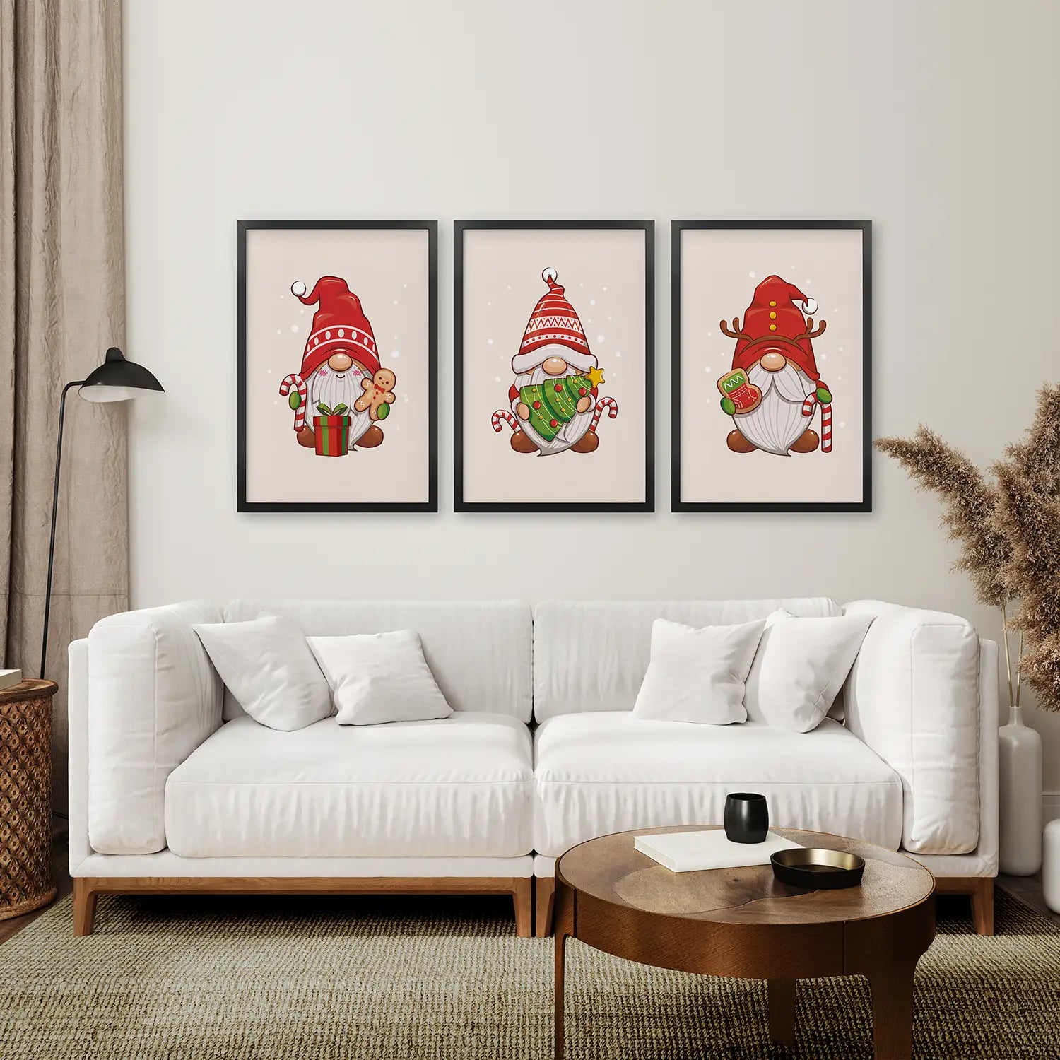 Weihnachtswichtel Kinderzimmer Deko Wandbild Set
