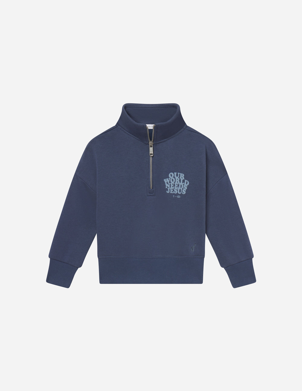 Unsere Welt braucht Jesus Kinder-Half-Zip