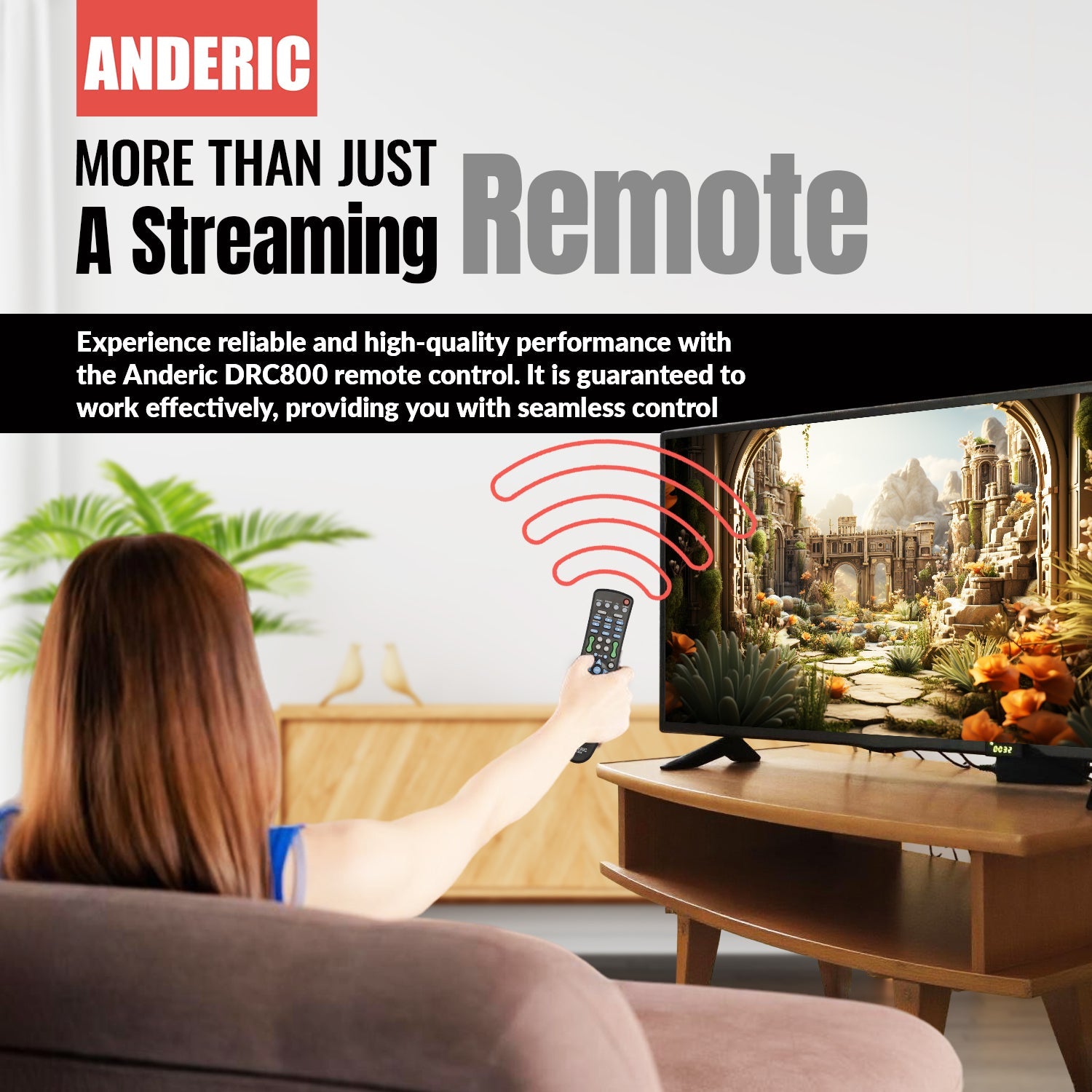Anderic DRC800 DVR and Cable Box Remote Control for Motorola, Scientific Atlanta, and others