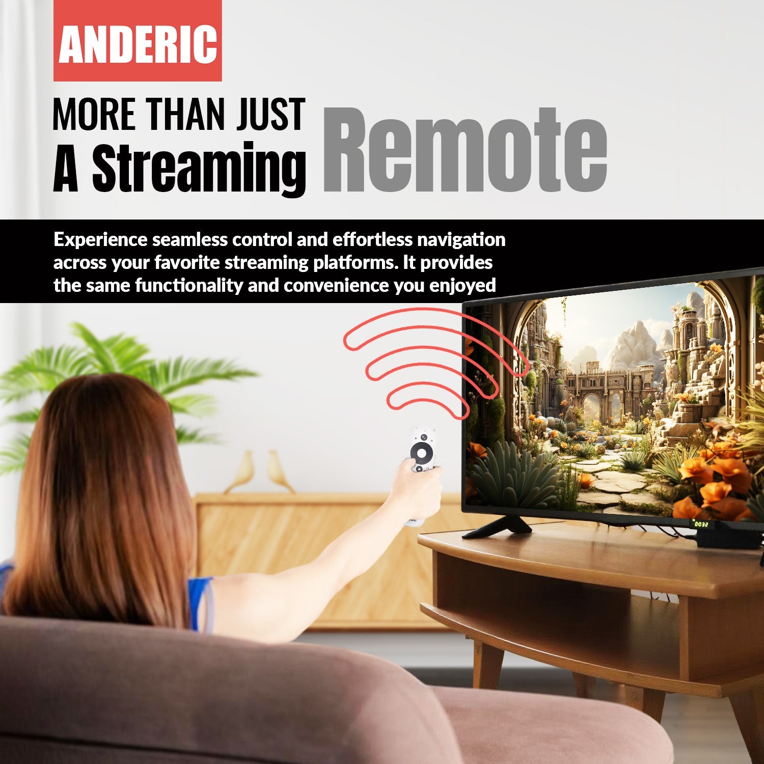 ONN 025C008 for Android TV 2K FHD Streaming Stick / 4K UHD Streaming Device Streaming Remote Control