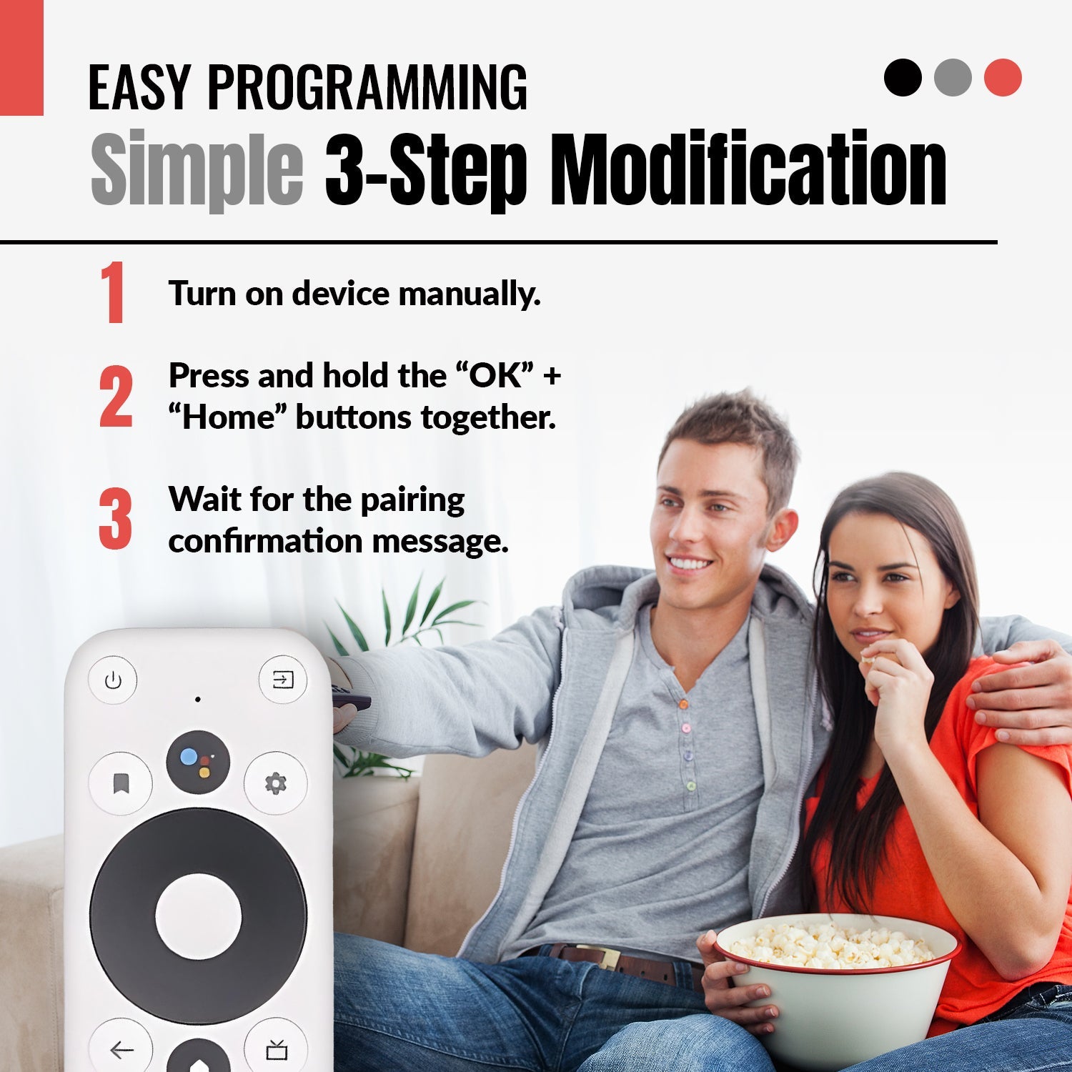 ONN 025C008 for Android TV 2K FHD Streaming Stick / 4K UHD Streaming Device Streaming Remote Control
