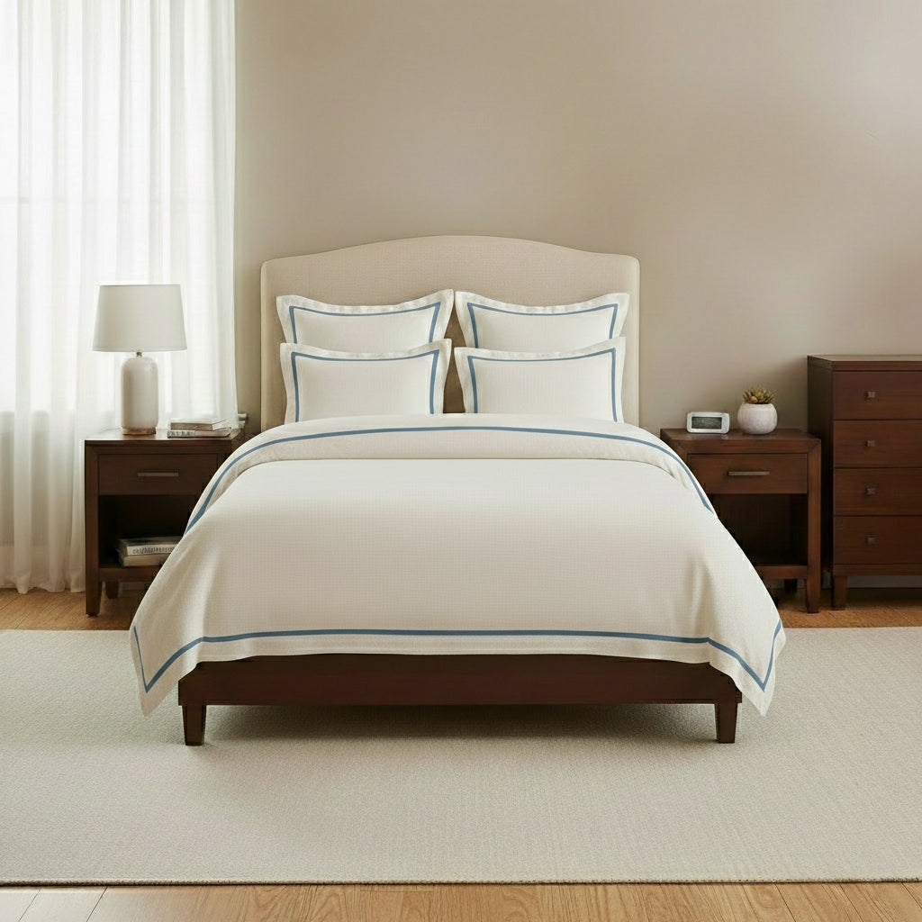 Linen Frame Trim Duvet Cover Set