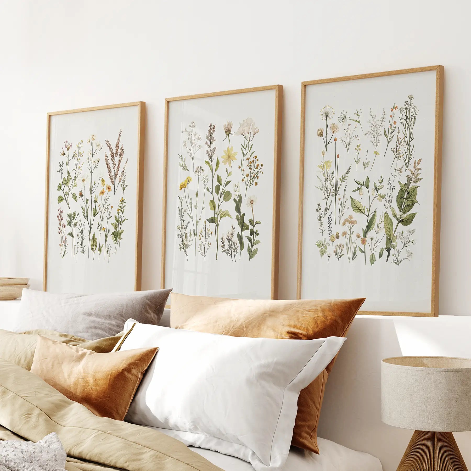 Minimalistische Wildpflanzen. Botanische Poster Kunst Deko