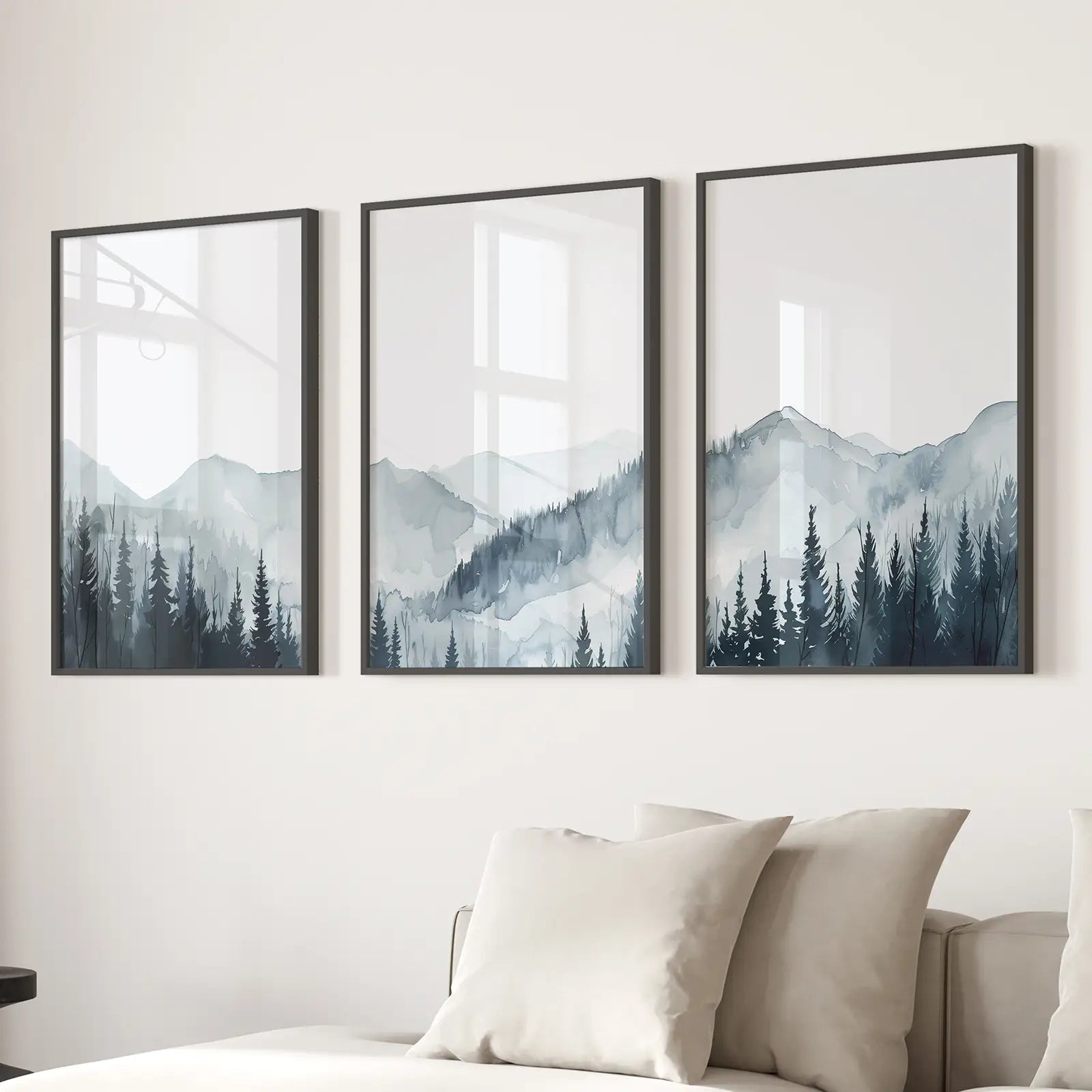 Aquarell Gebirgslandschaft Wandkunst Poster